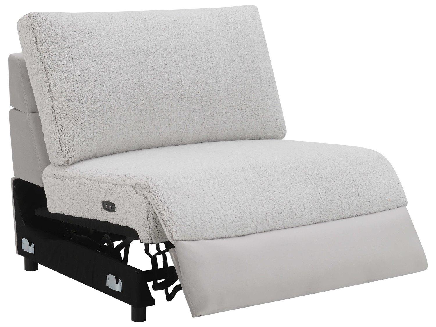 Acme Furniture Tarrance Graysherpa Velvet Upholstered Recliner