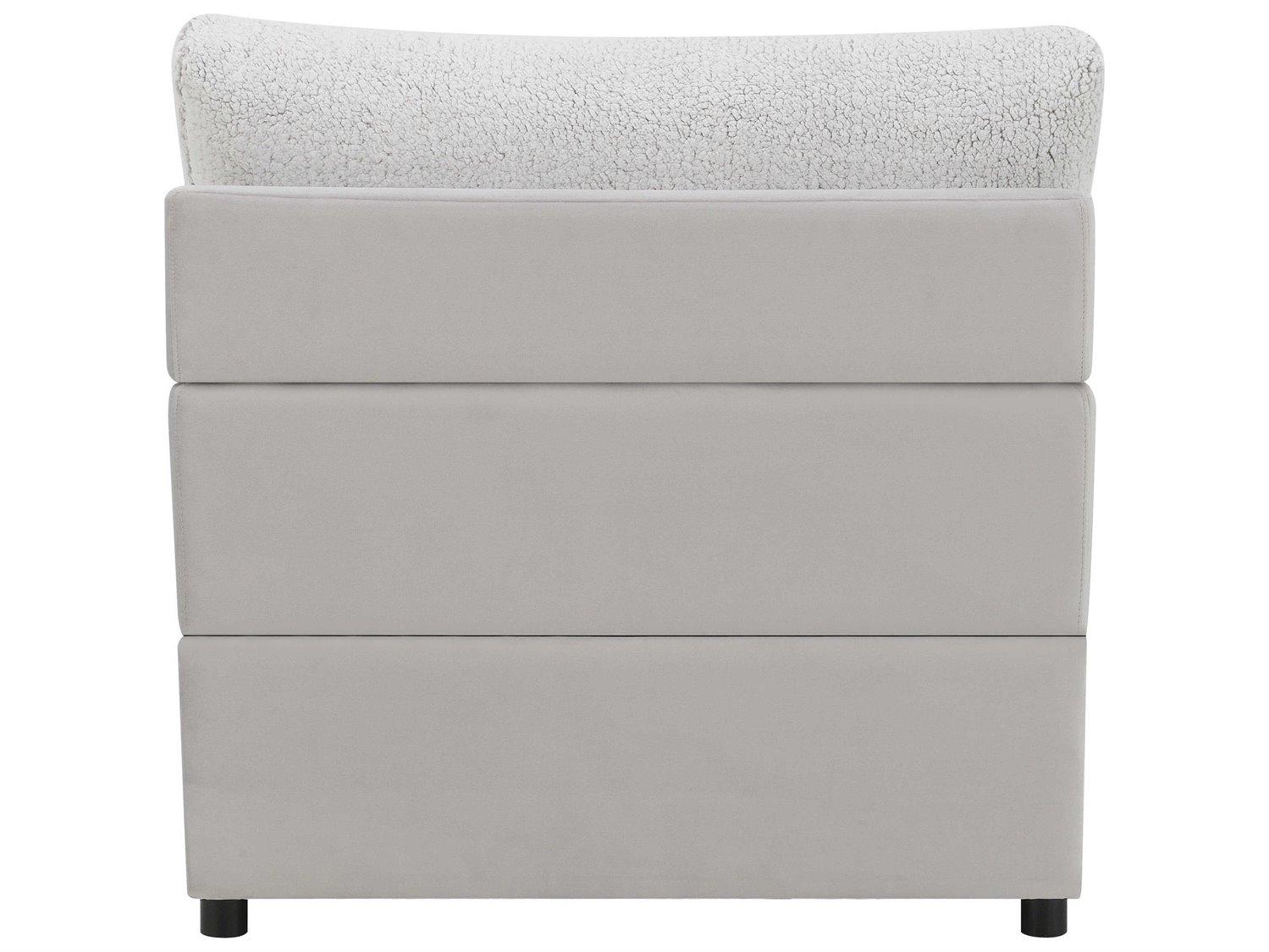 Acme Furniture Tarrance Graysherpa Velvet Upholstered Recliner