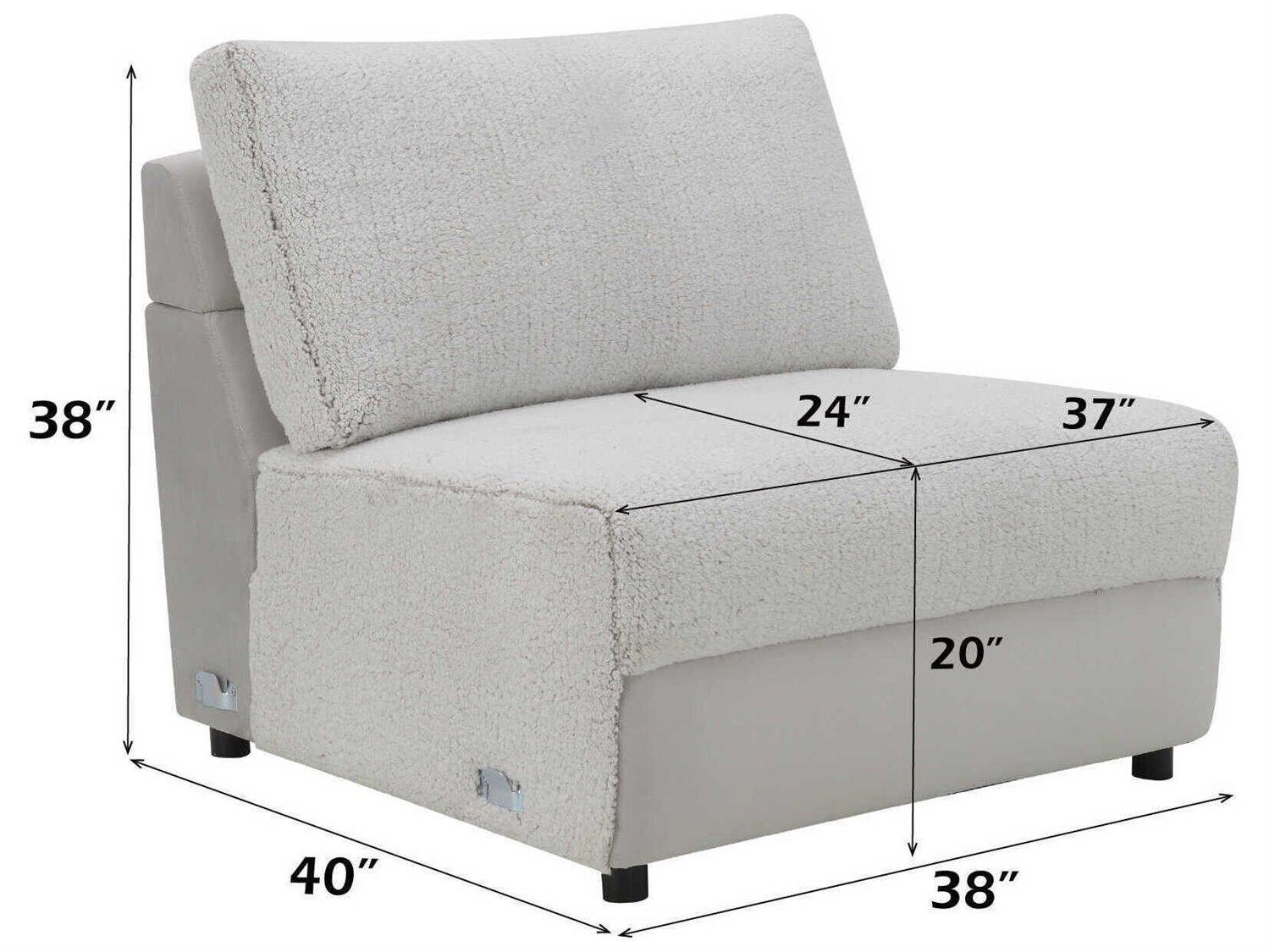 Acme Furniture Tarrance Gray Velvet Modular Chair