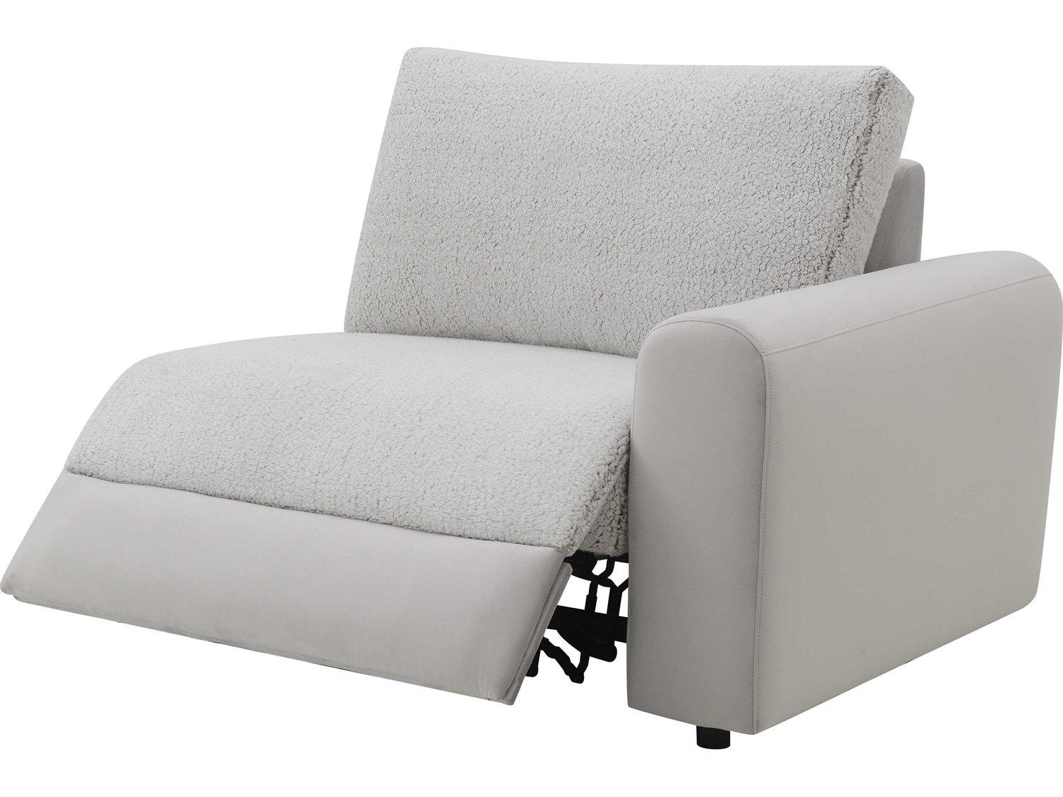 Acme Furniture Tarrance Graysherpa Velvet Upholstered Recliner