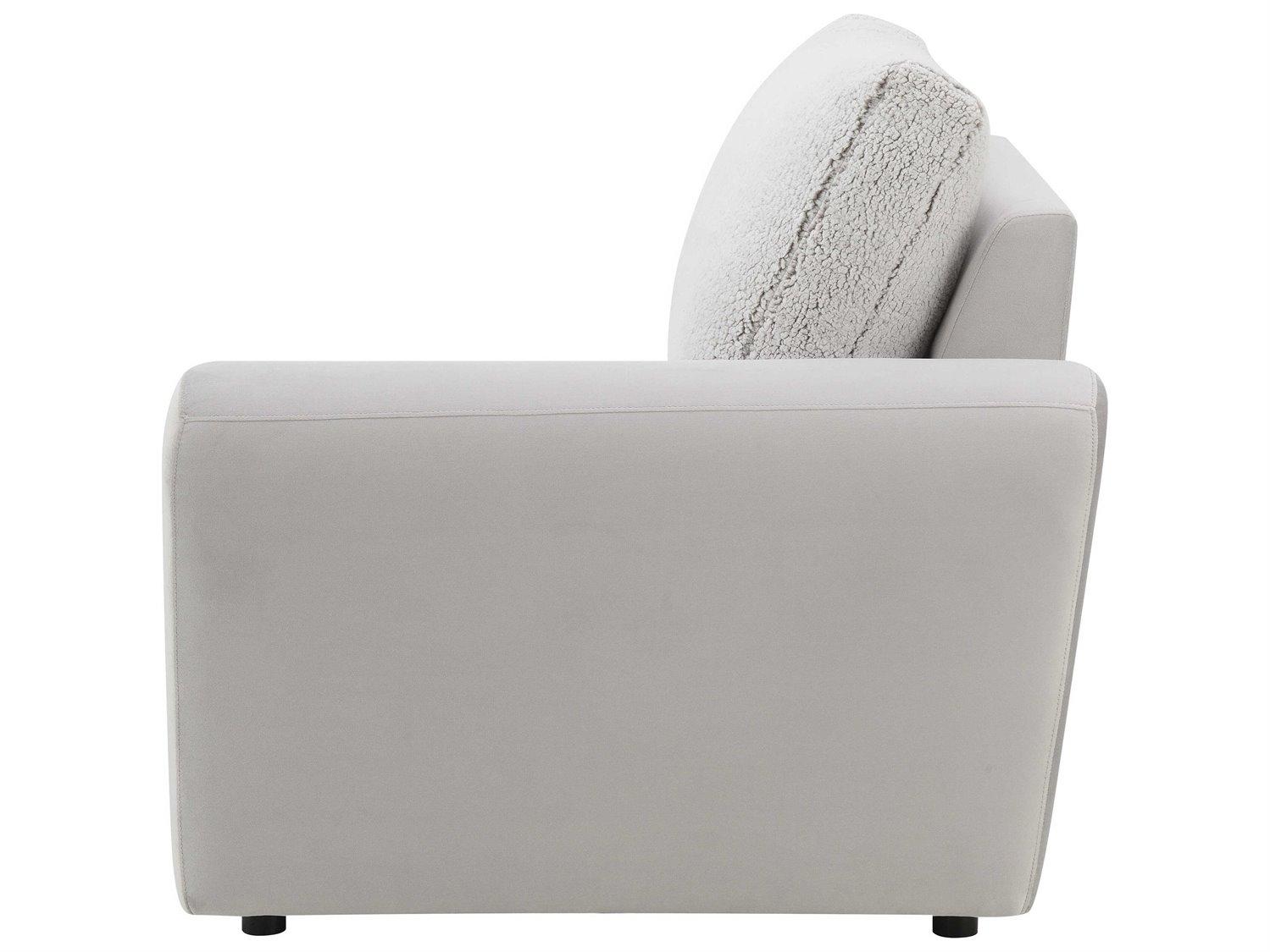 Acme Furniture Tarrance Graysherpa Velvet Upholstered Recliner