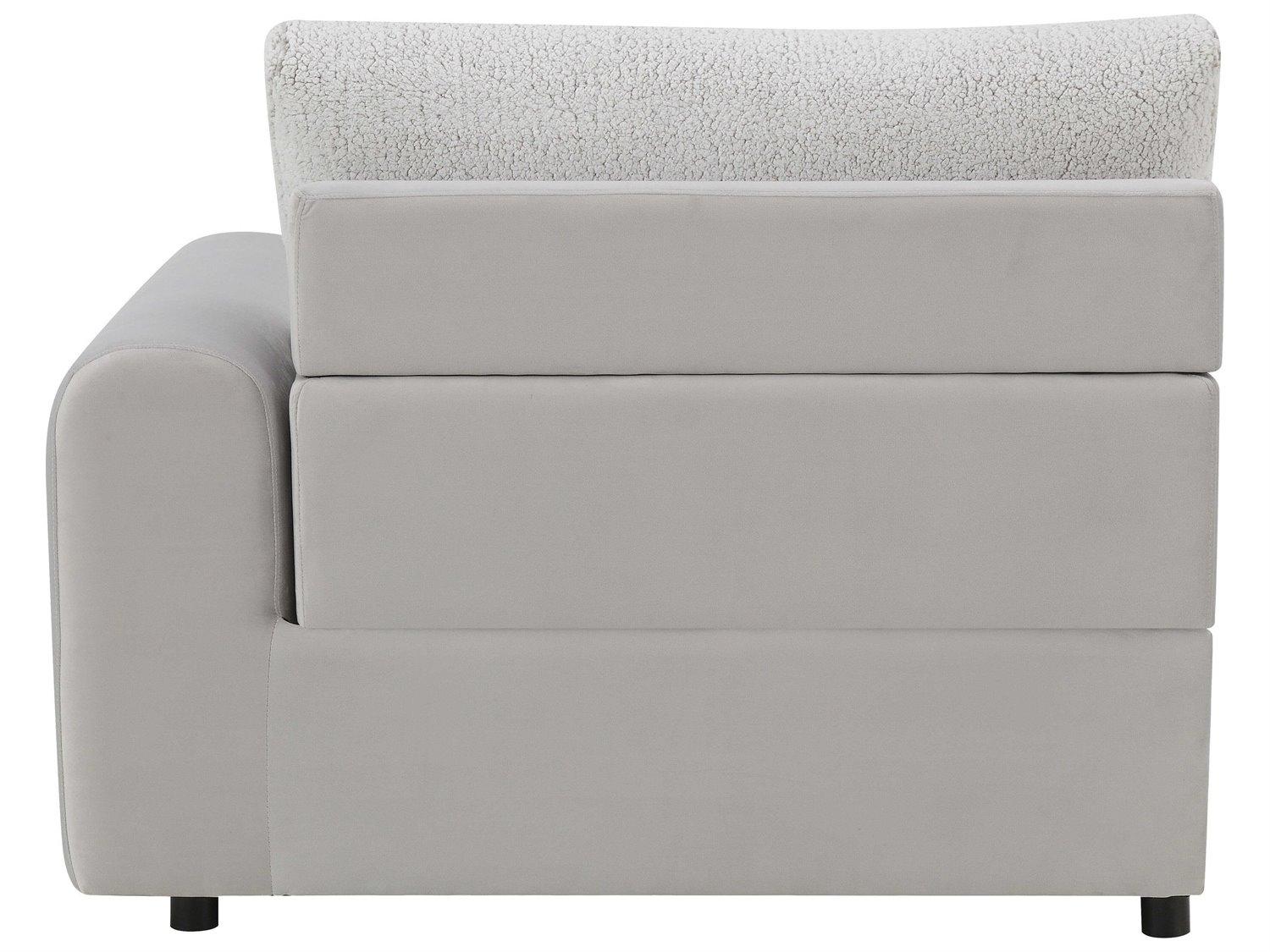 Acme Furniture Tarrance Graysherpa Velvet Upholstered Recliner