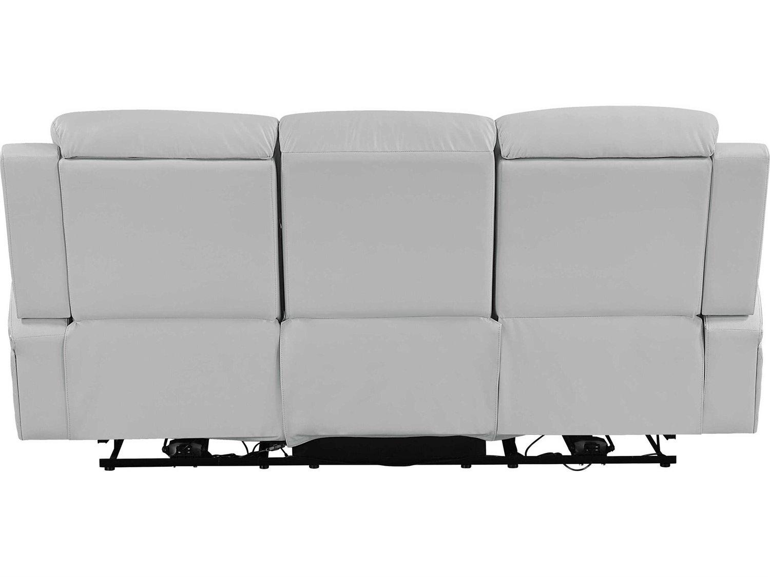 Acme Furniture Elonzo Light Gray Synthetic Leather Faux Sofa