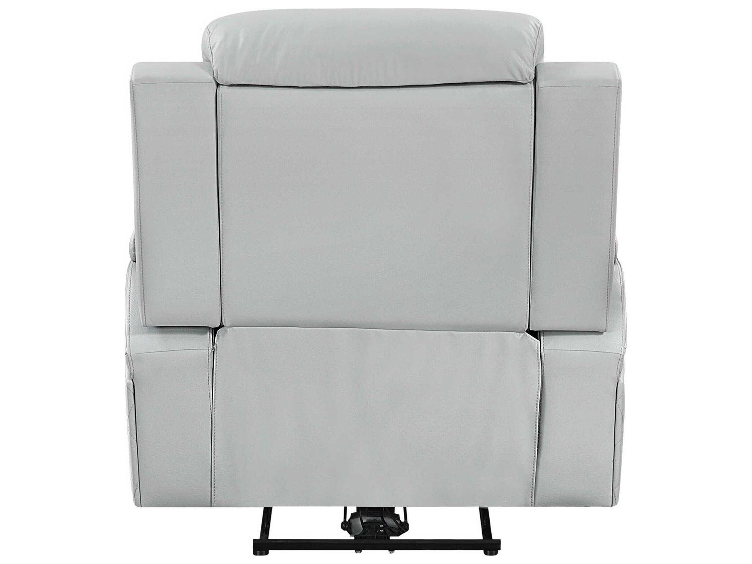 Acme Furniture Elonzo Light Gray Synthetic Leather Faux Recliner