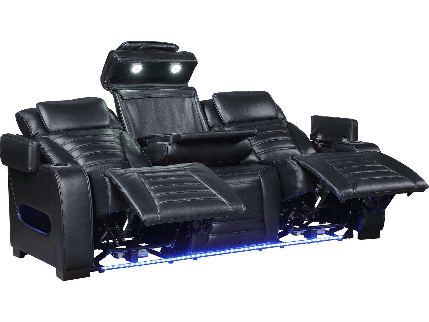 Acme Furniture Ephron Black Leather Air Sofa