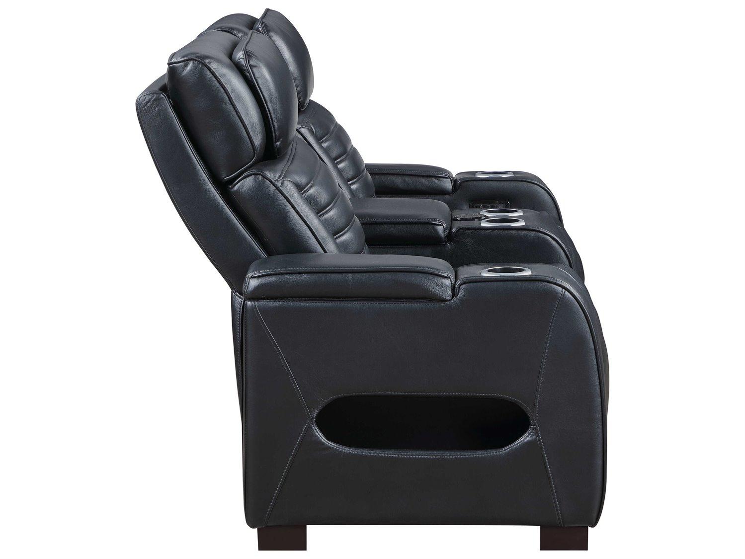 Acme Furniture Ephron Black Leather Air Sofa