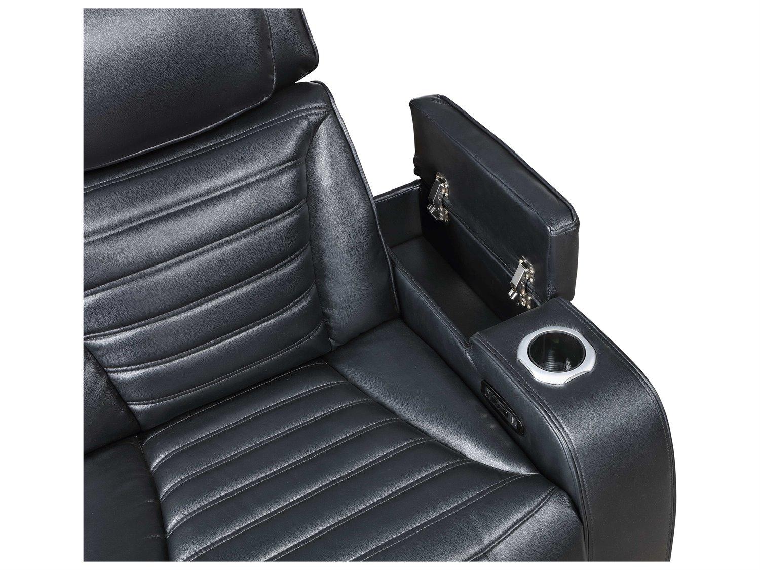 Acme Furniture Ephron Black Leather Air Recliner
