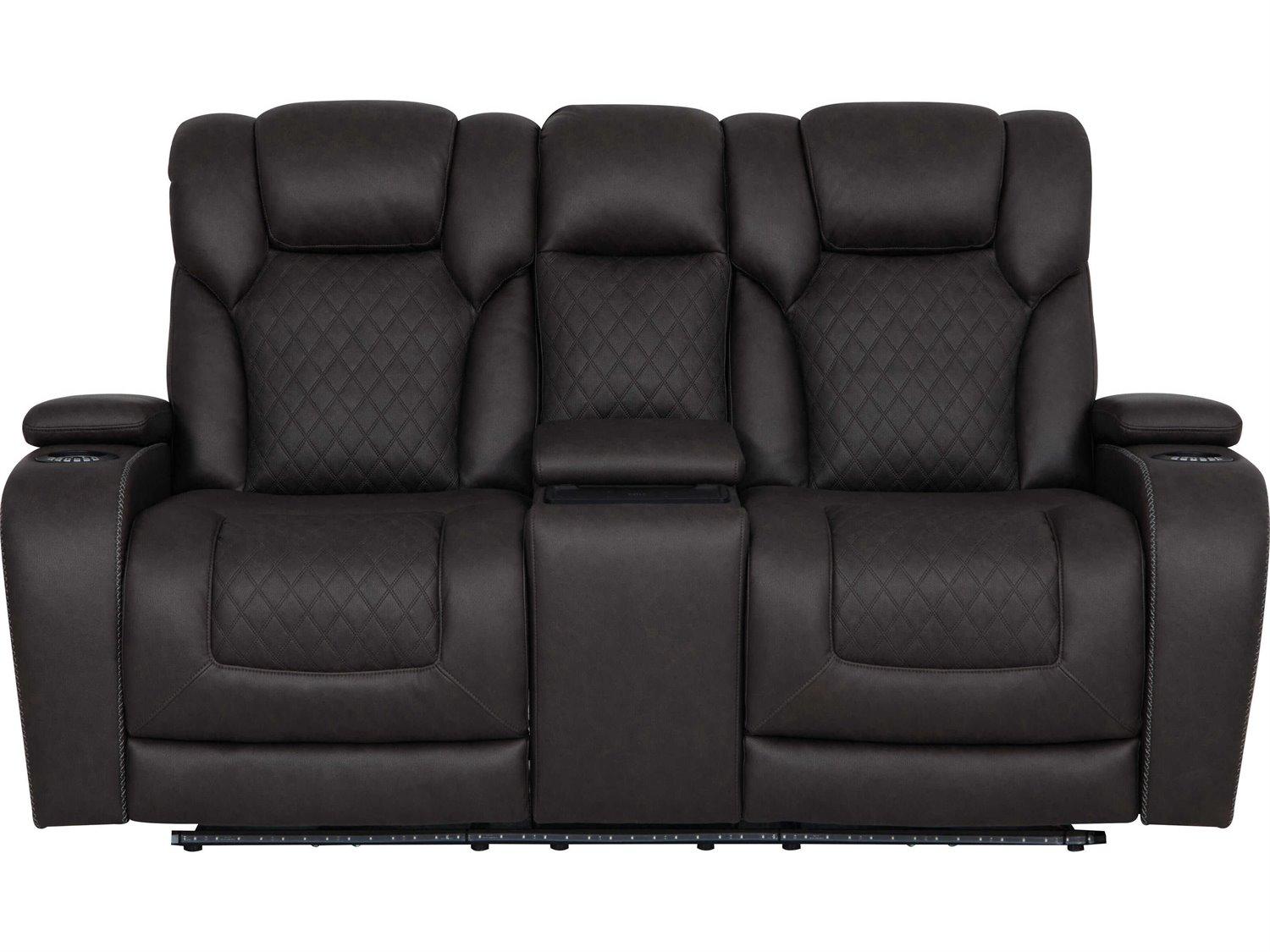 Acme Furniture Wendell Dark Gray Microfiber Black Upholstered Sofa