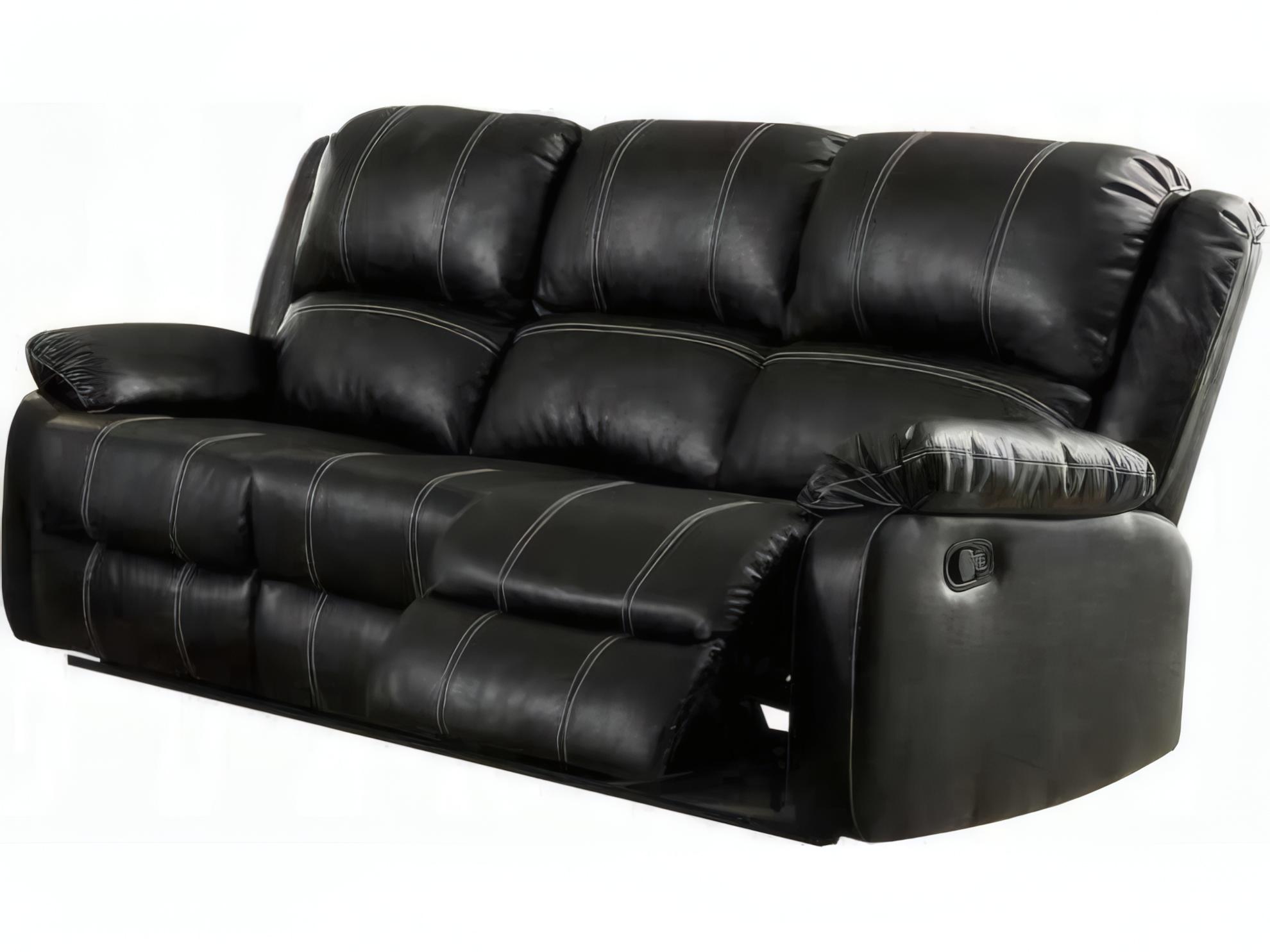 Acme Furniture Zuriel Black Synthetic Leather Faux Sofa