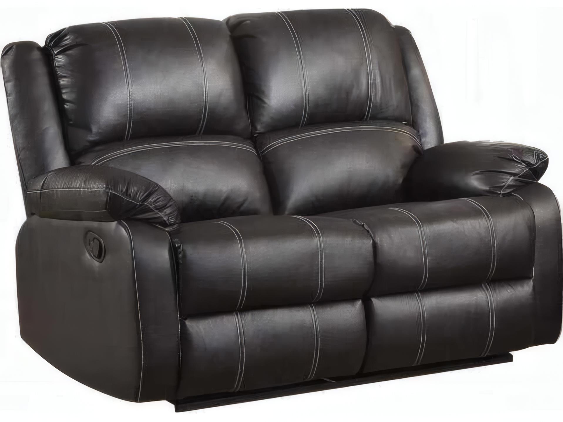 Acme Furniture Zuriel Black Synthetic Leather Faux Loveseat
