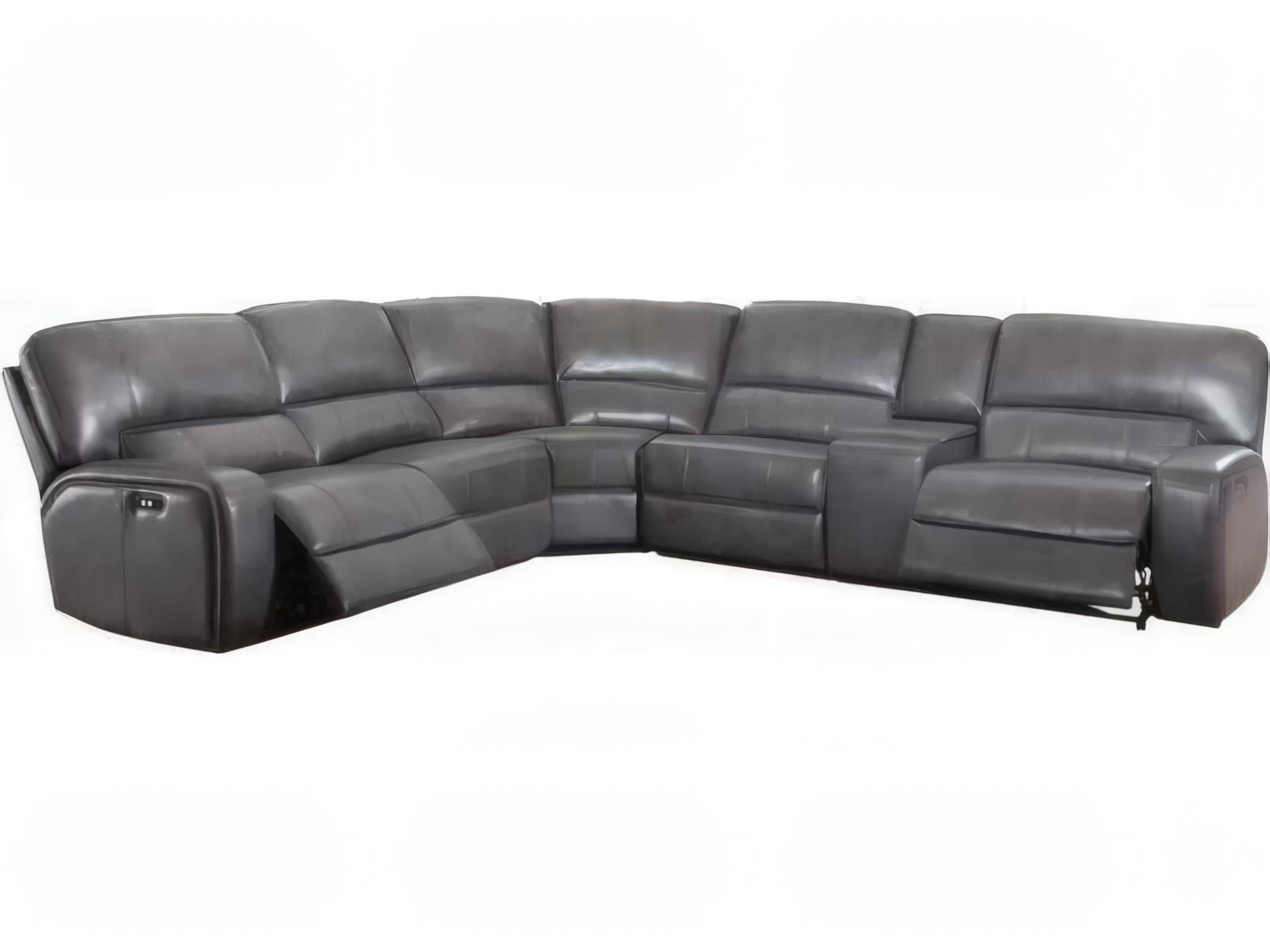 Acme Furniture Saul Faux Leather Sectional Sofa