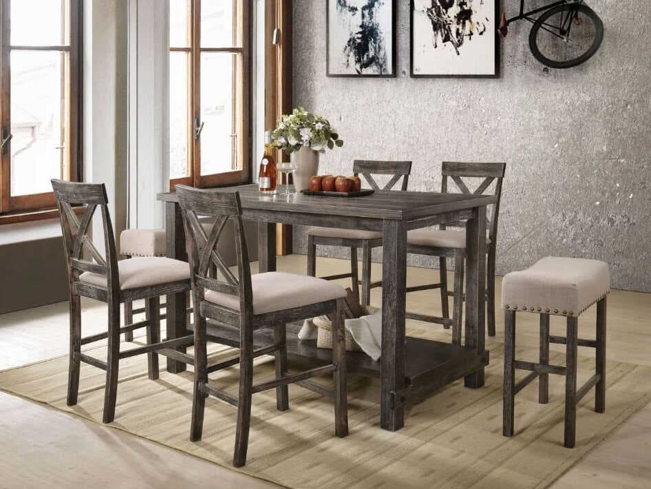 Acme Furniture Marta Rubberwood Dining Room Set