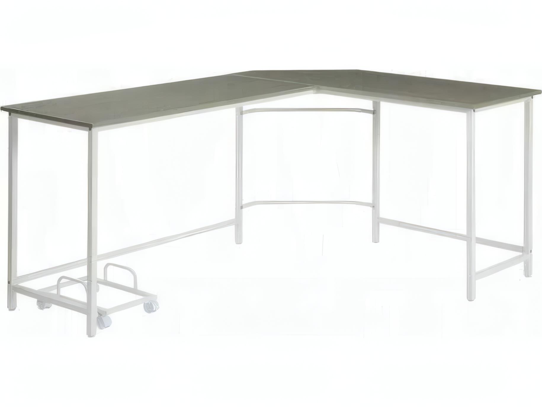 Acme Furniture Gray White L-Shaped Desk