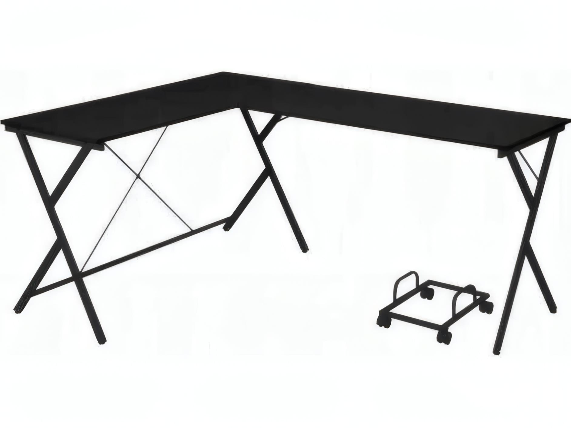 Acme Furniture Demas Black L-Shaped Desk