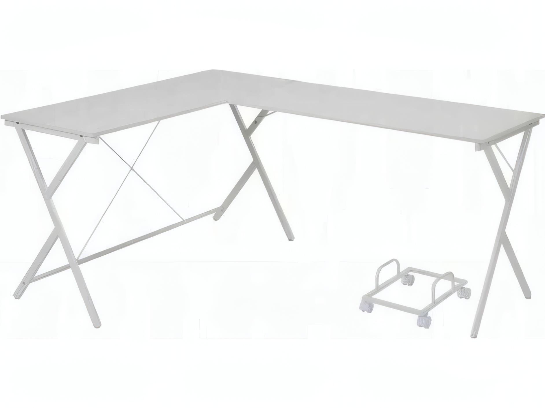 Acme Furniture Demas White L-Shaped Desk