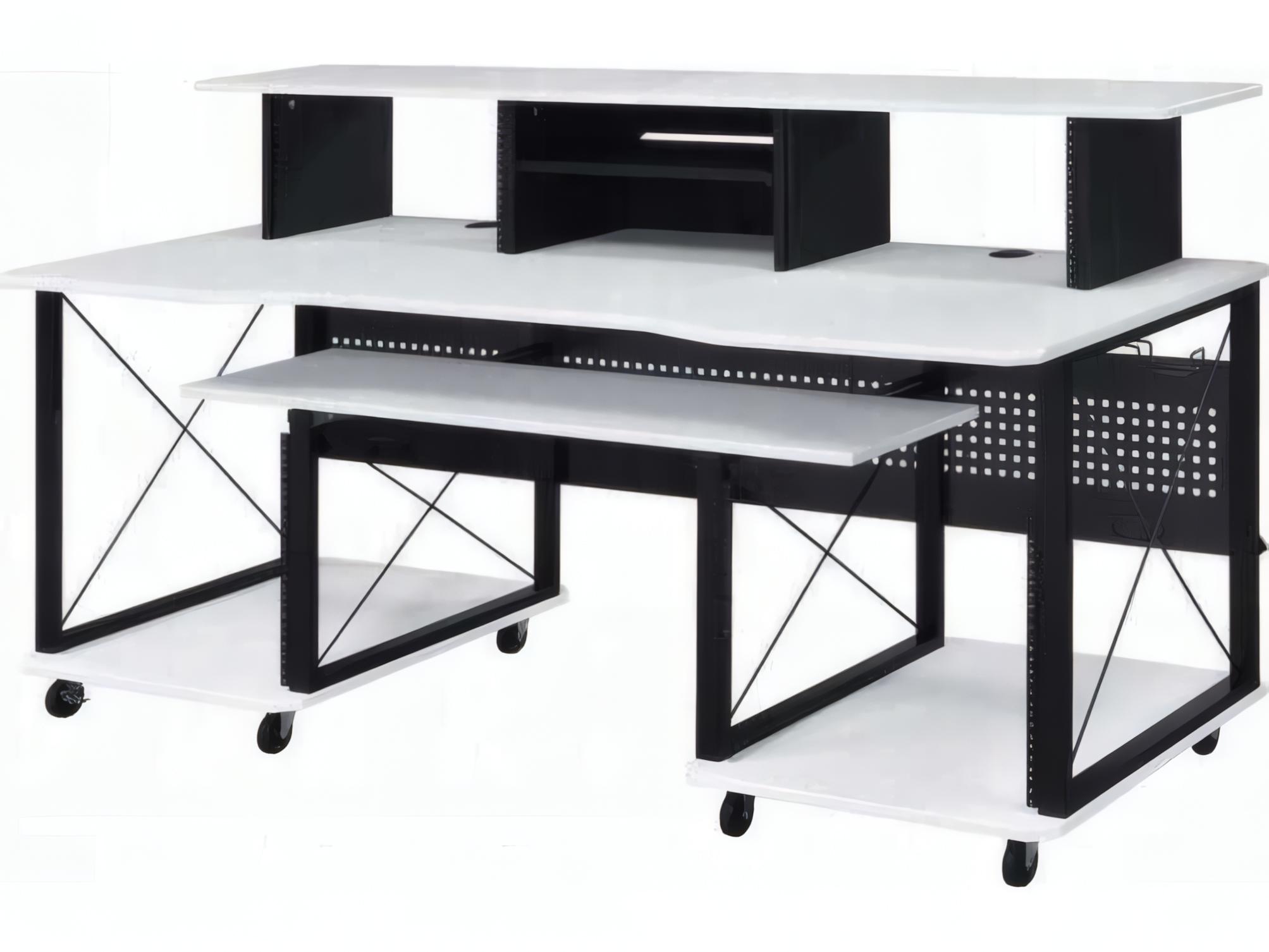 Acme Furniture Megara White Black Computer Desk