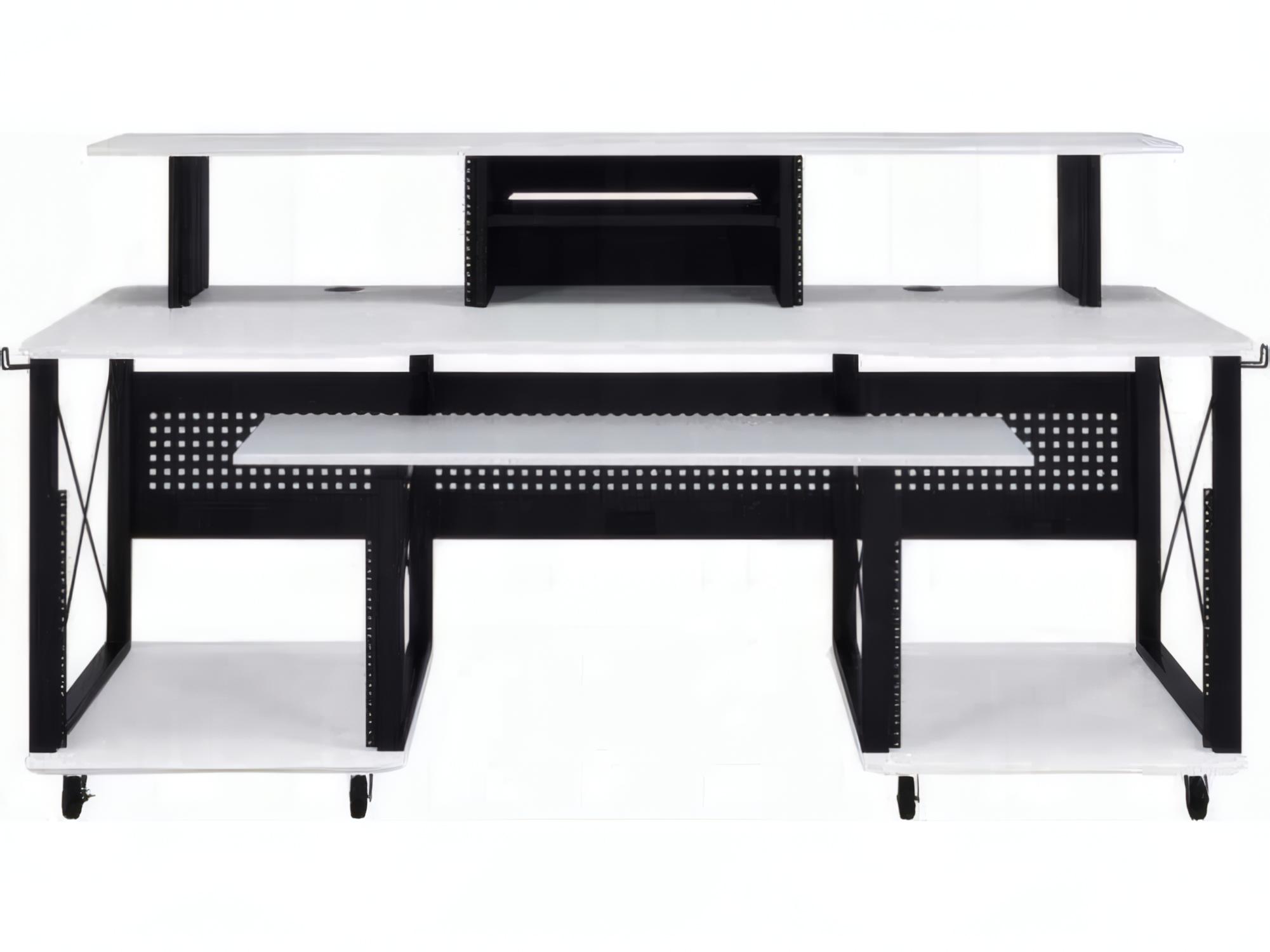 Acme Furniture Megara White Black Computer Desk