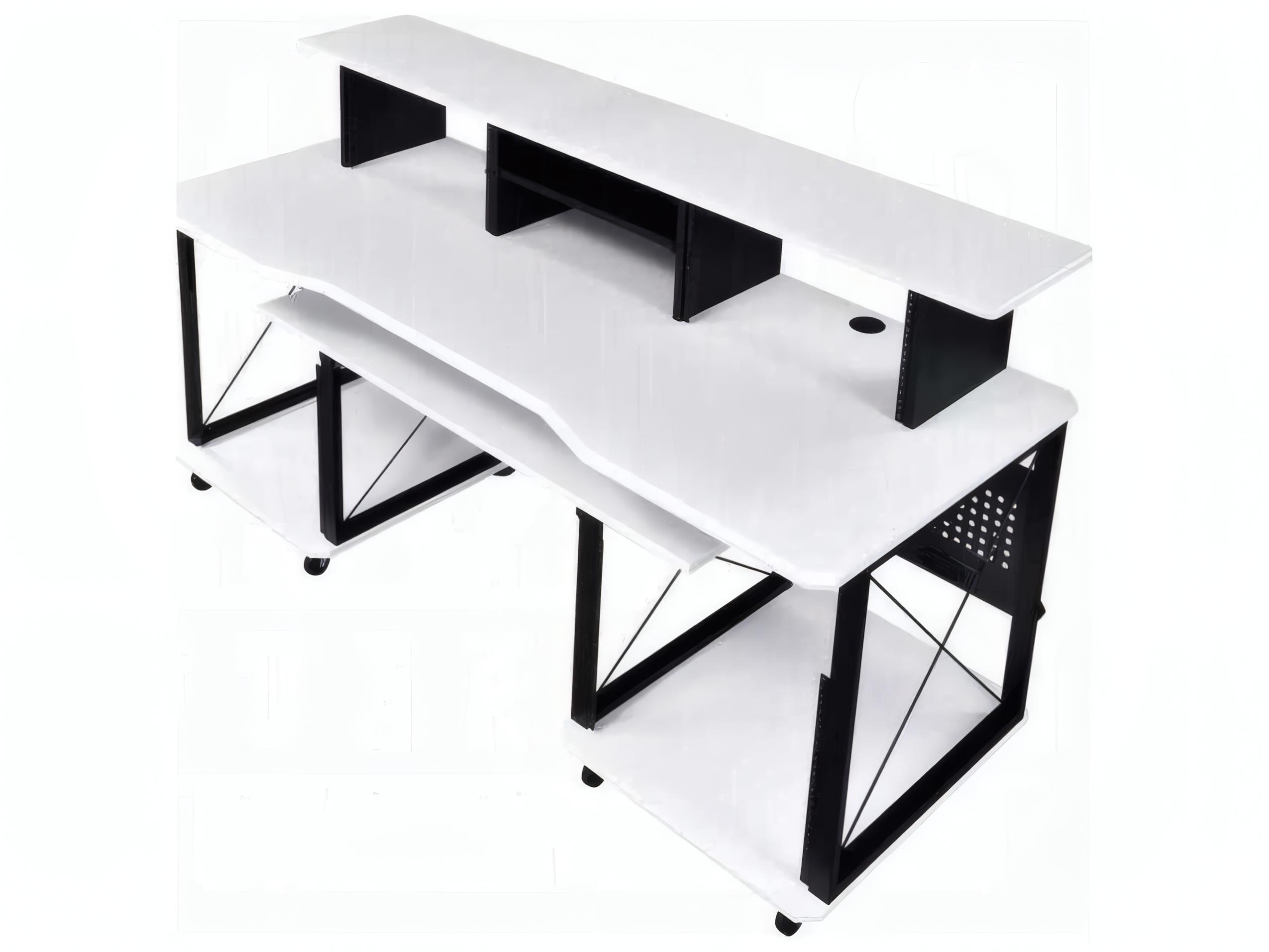 Acme Furniture Megara White Black Computer Desk