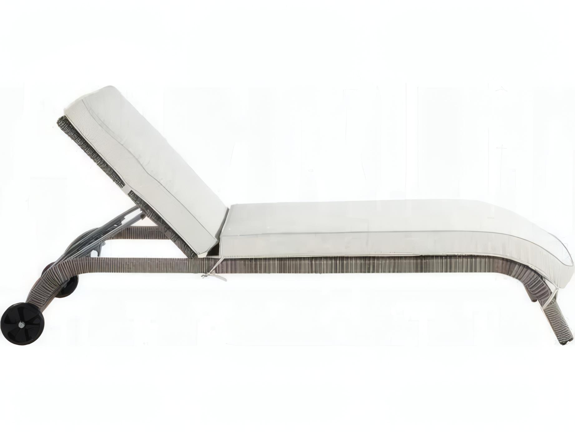 Acme Furniture Salena Beige Fabric Gray Upholstered Chaise