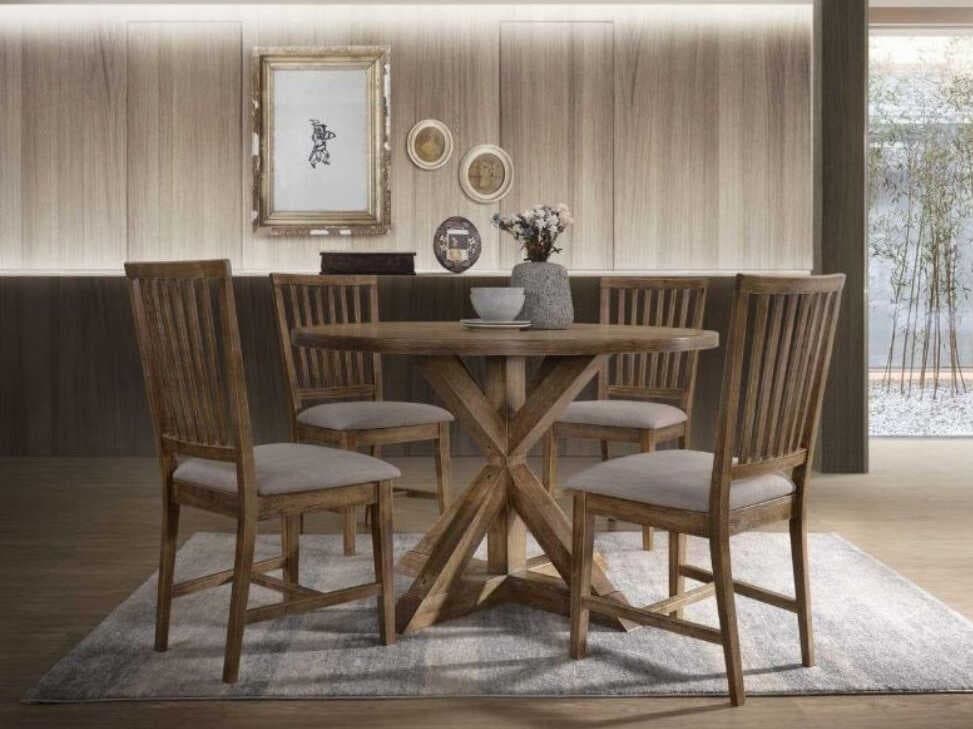 Acme Furniture Wallace Rubberwood Dining Room Set
