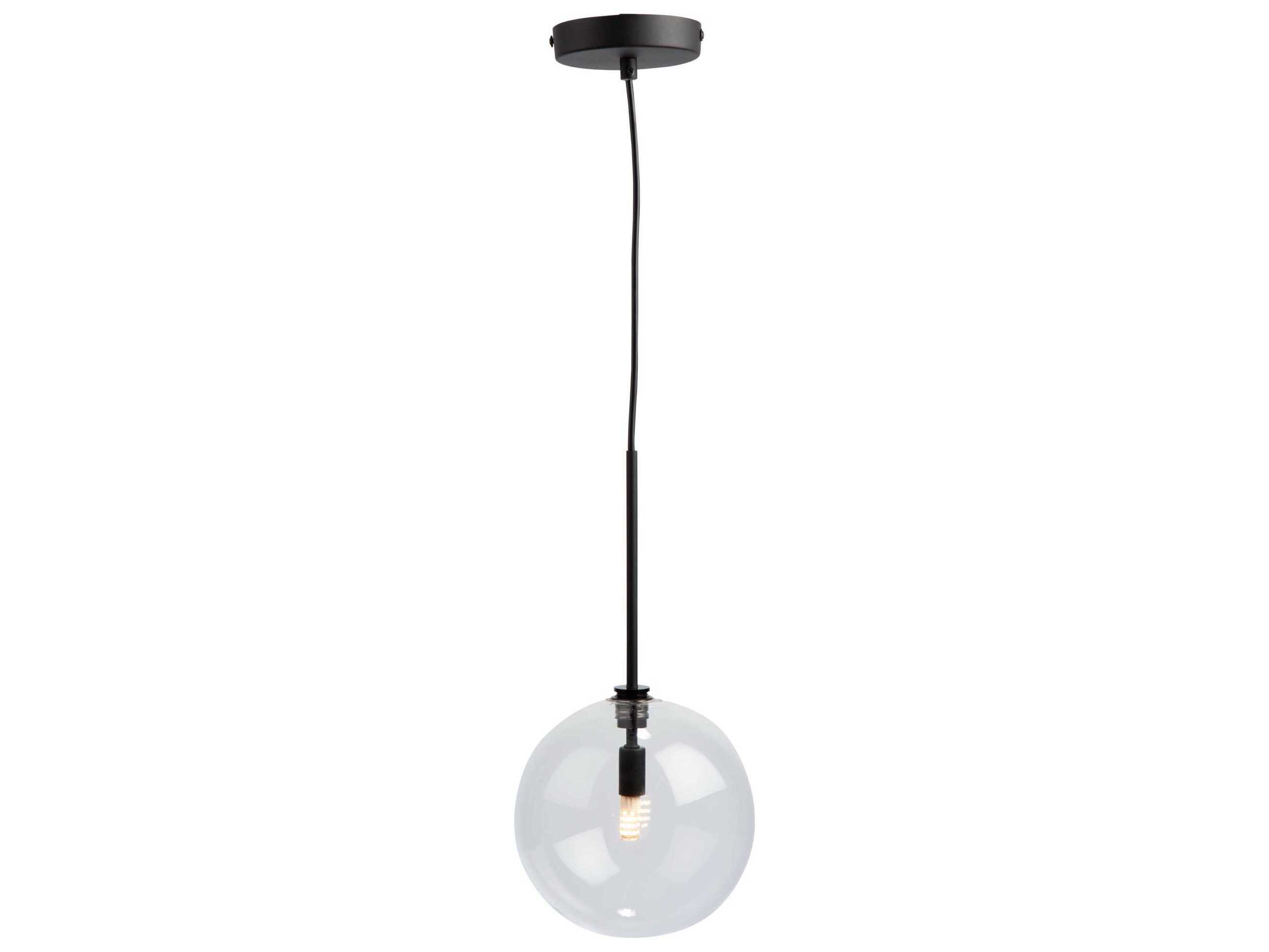 Artcraft Pinpoint 1-Light Black Glass Globe Mini Pendant
