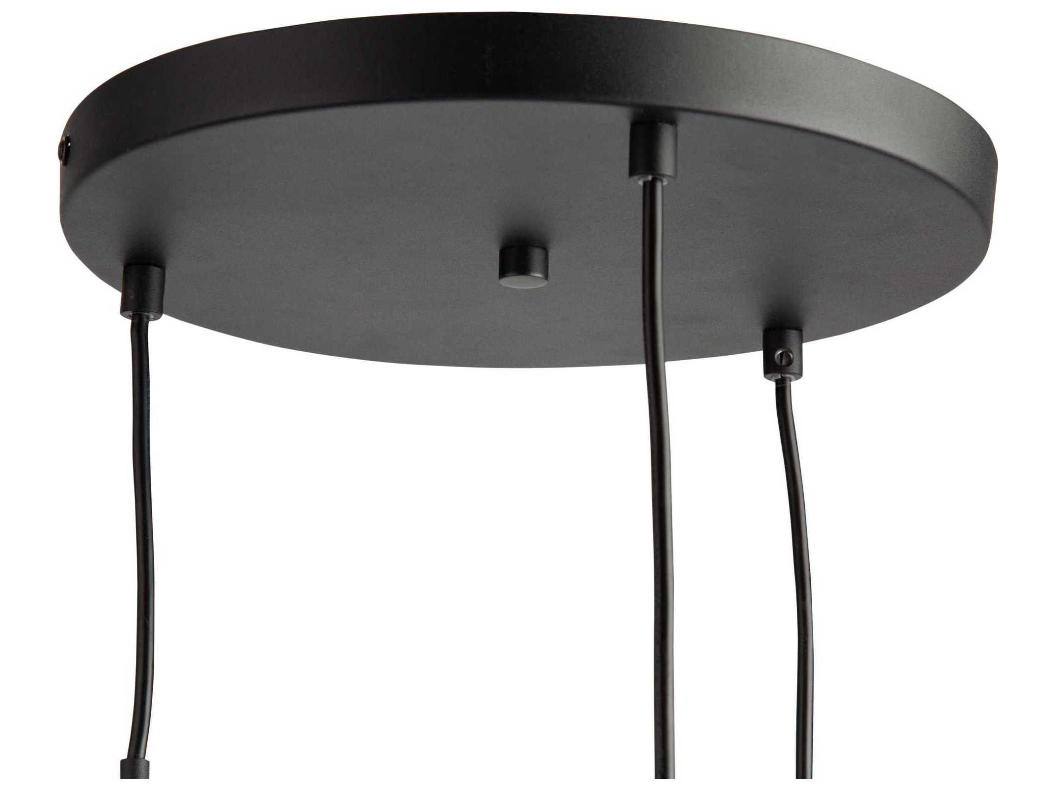 Artcraft Pinpoint 3-Light Black Glass Globe Pendant