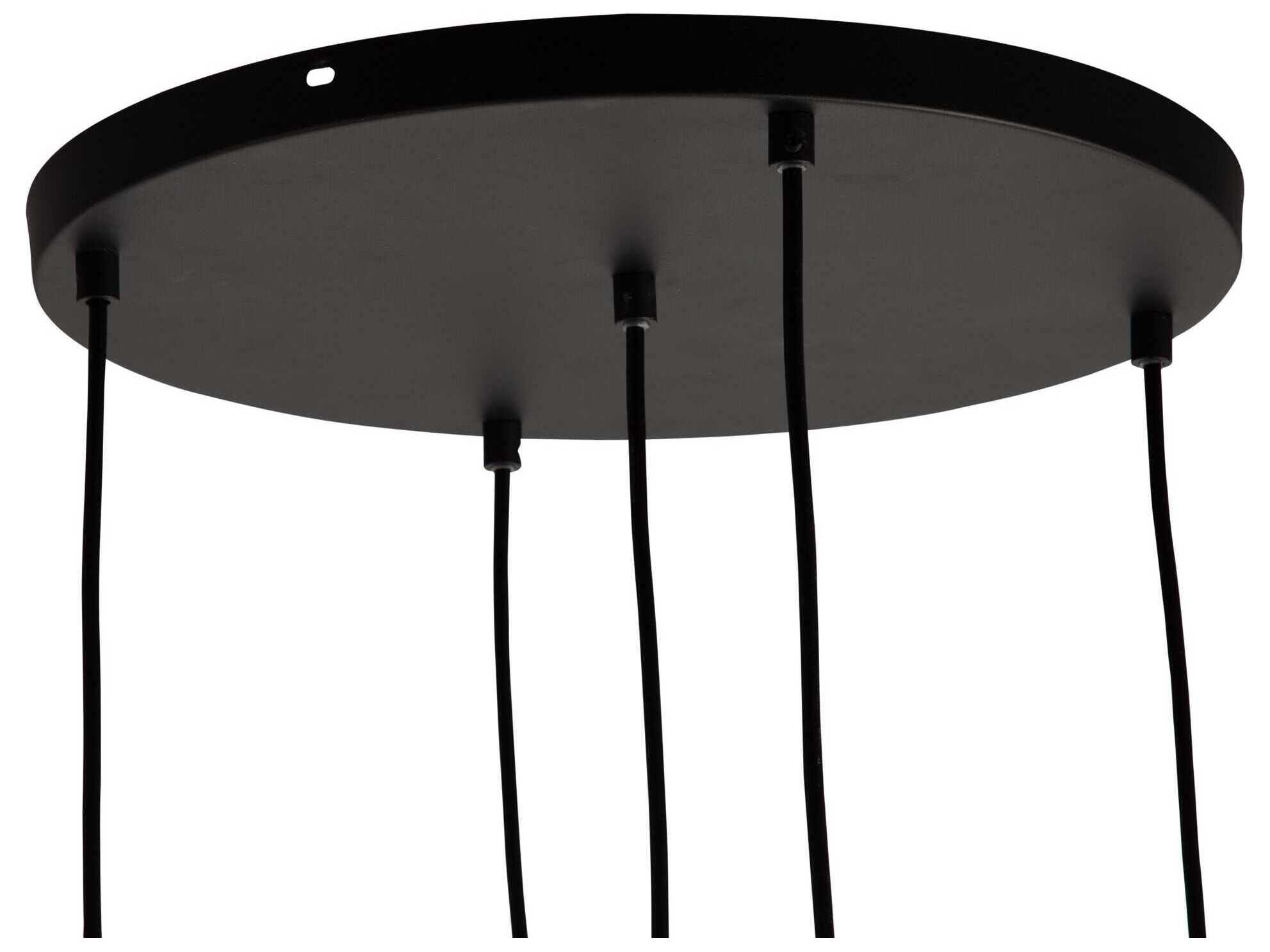 Artcraft Pinpoint 5-Light Black Glass Globe Pendant