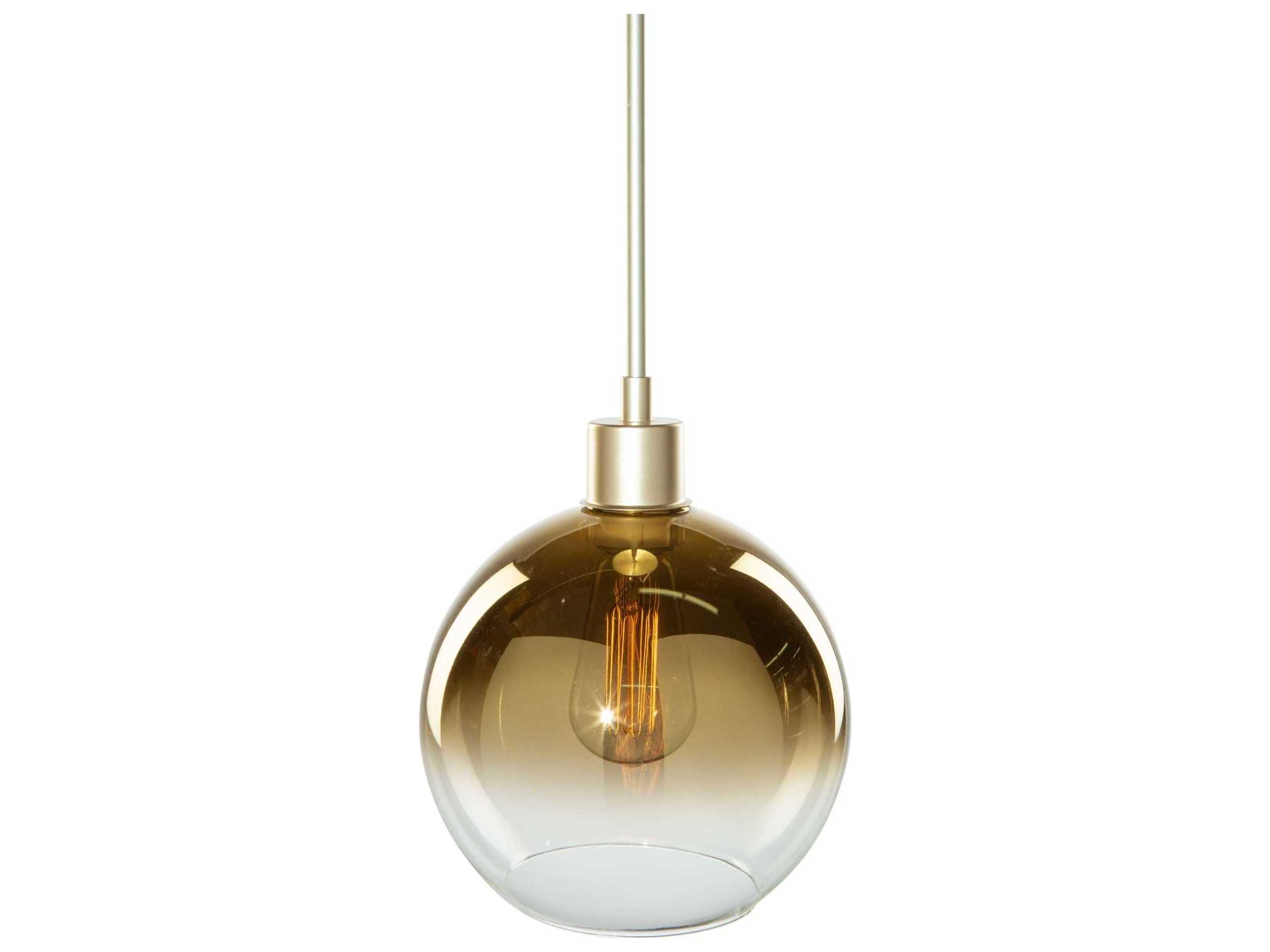 Artcraft Morning Mist 1-Light Gold Glass LED Globe Mini Pendant