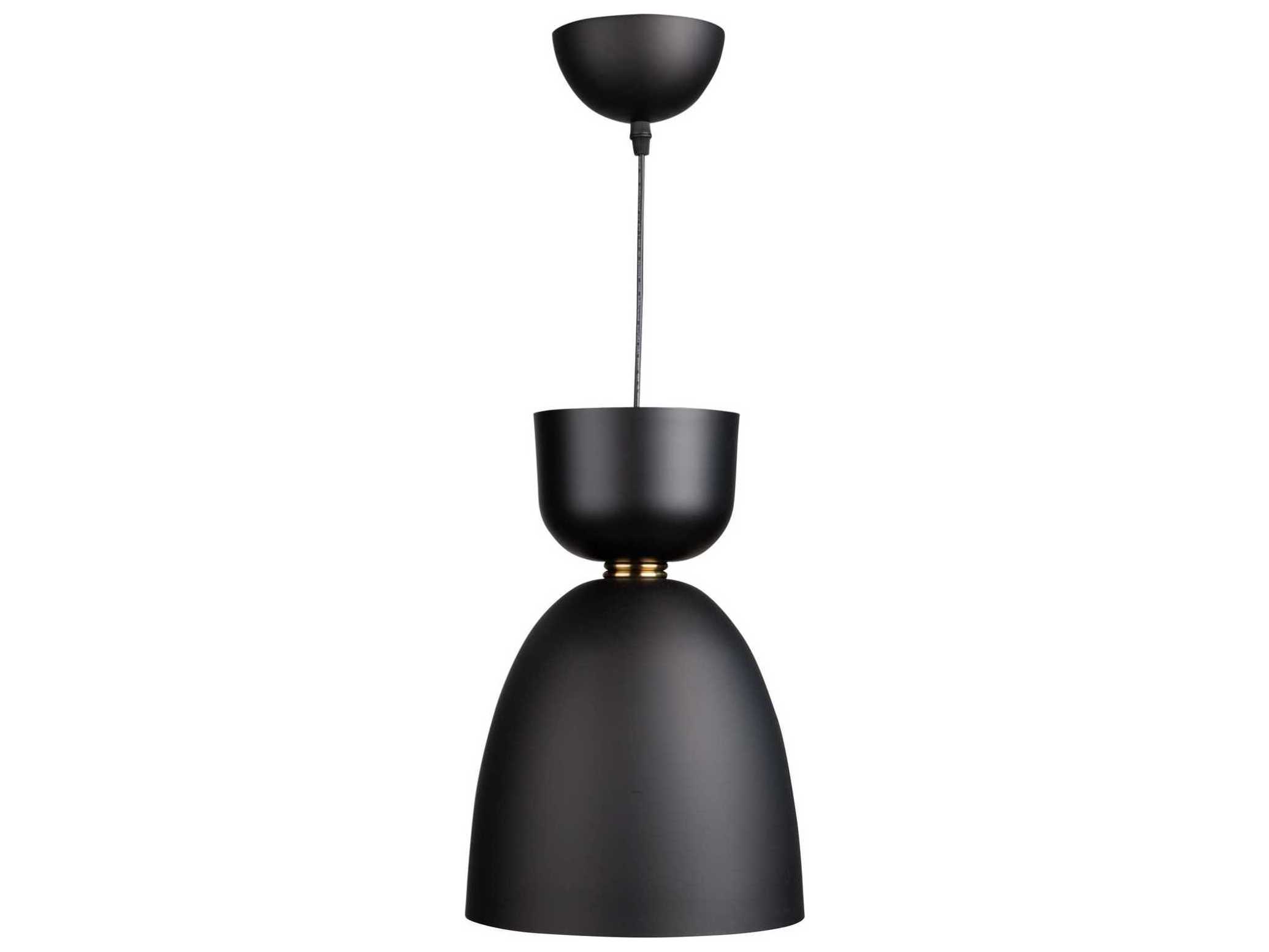 Artcraft Tempo 1-Light Matte Black And Brass LED Geometric Mini Pendant