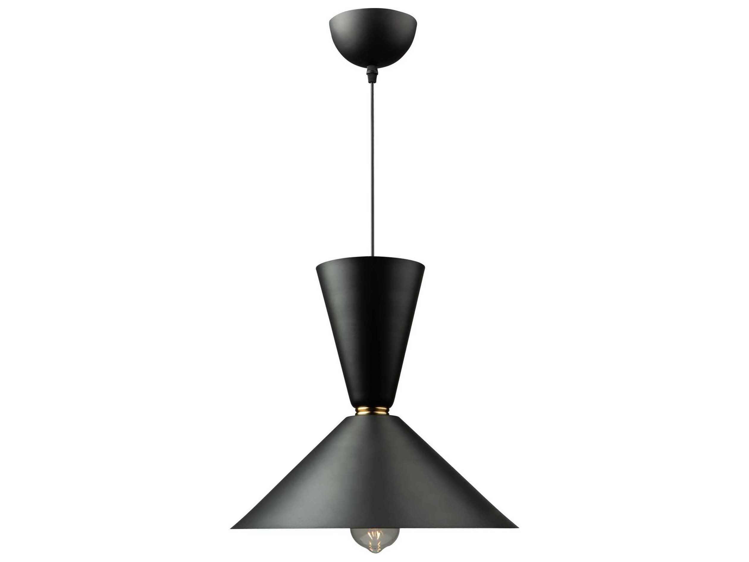 Artcraft Tempo 1-Light Matte Black And Brass LED Geometric Pendant