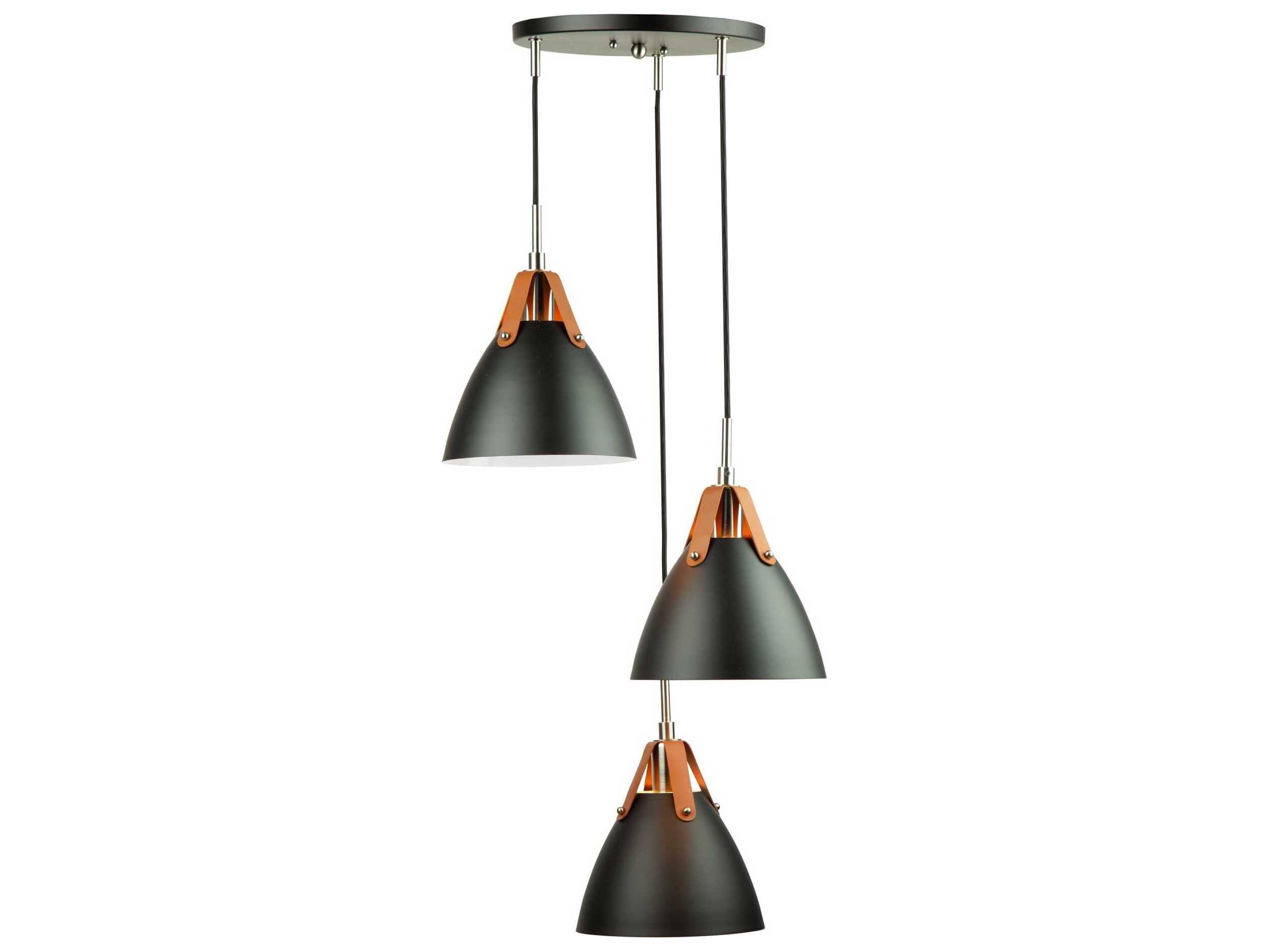 Artcraft Tote 3-Light Black Pendant