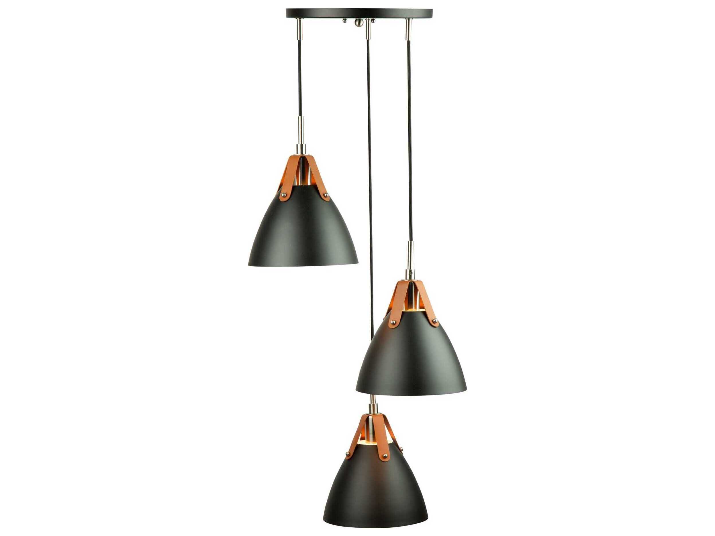 Artcraft Tote 3-Light Black Pendant