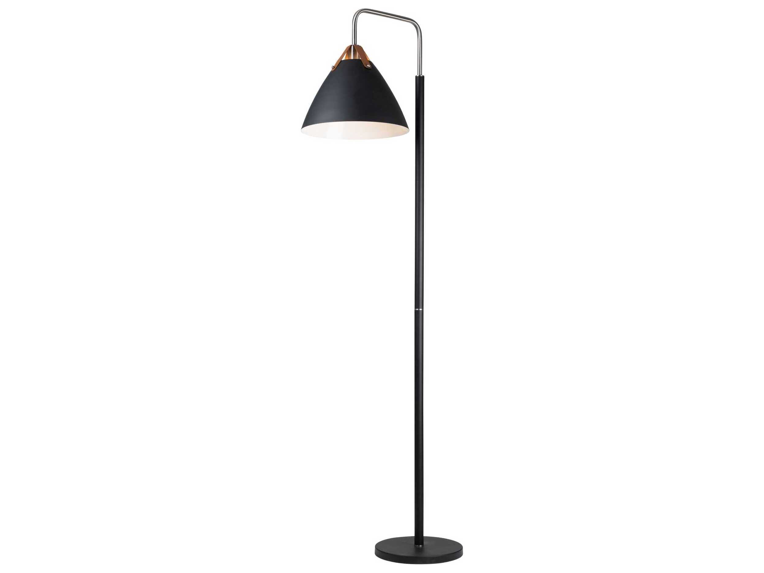 Artcraft Tote Black Brass Iron Floor Lamp