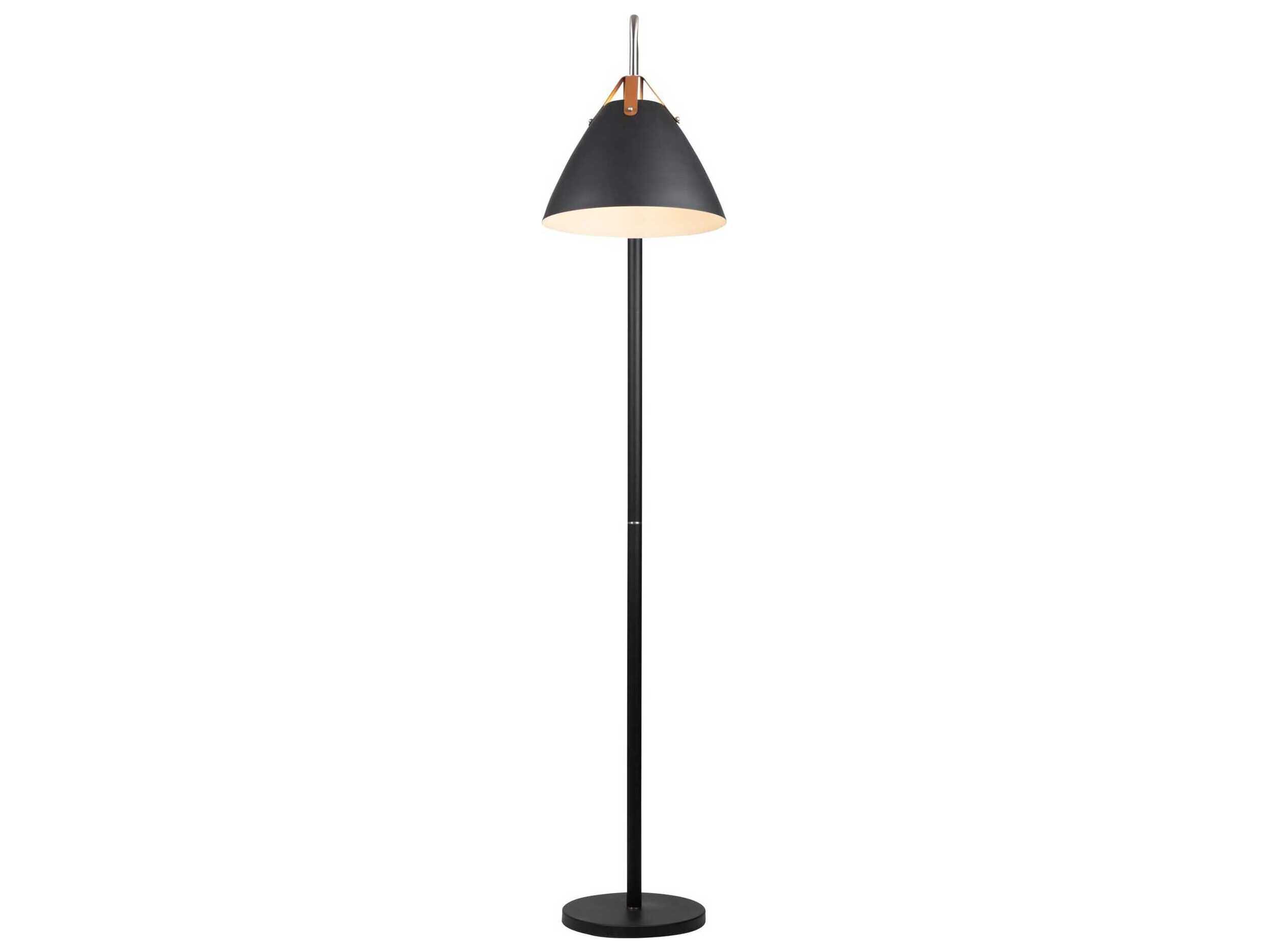 Artcraft Tote Black Brass Iron Floor Lamp