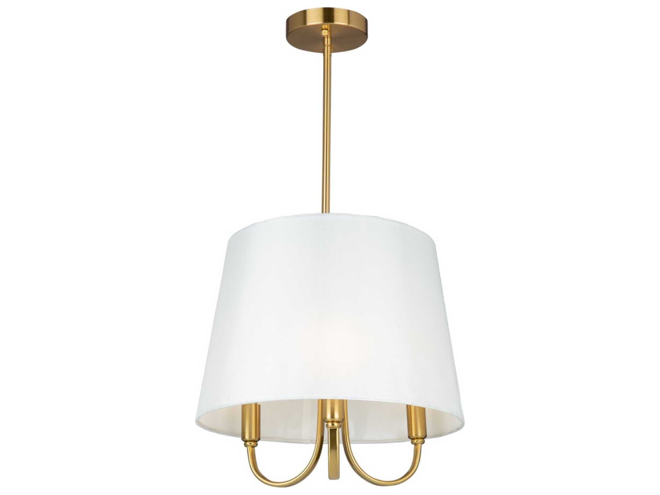 Artcraft Rhythm 3-Light Brushed Gold Empire Chandelier