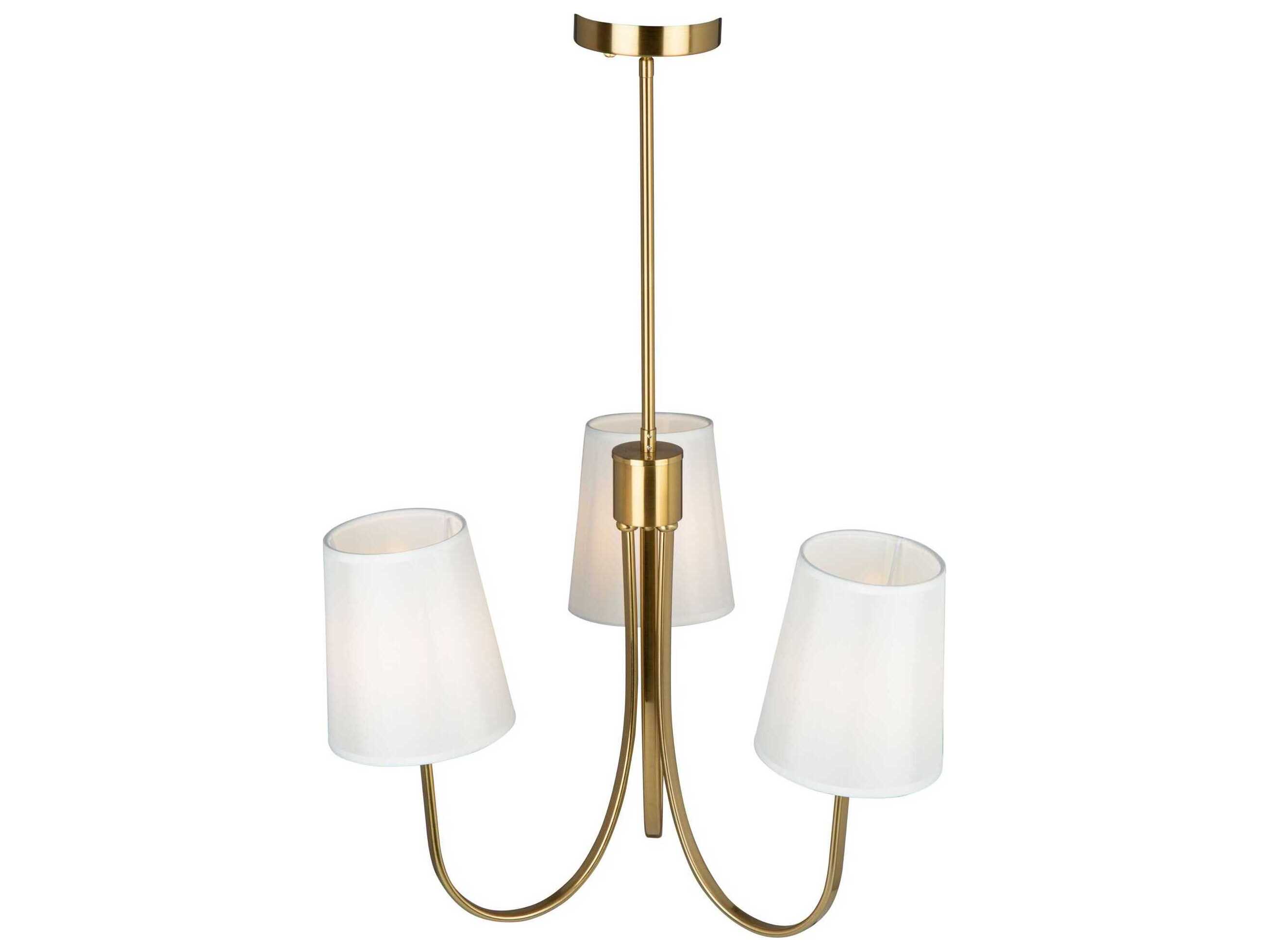 Artcraft Rhythm 3-Light Brushed Gold Empire Chandelier