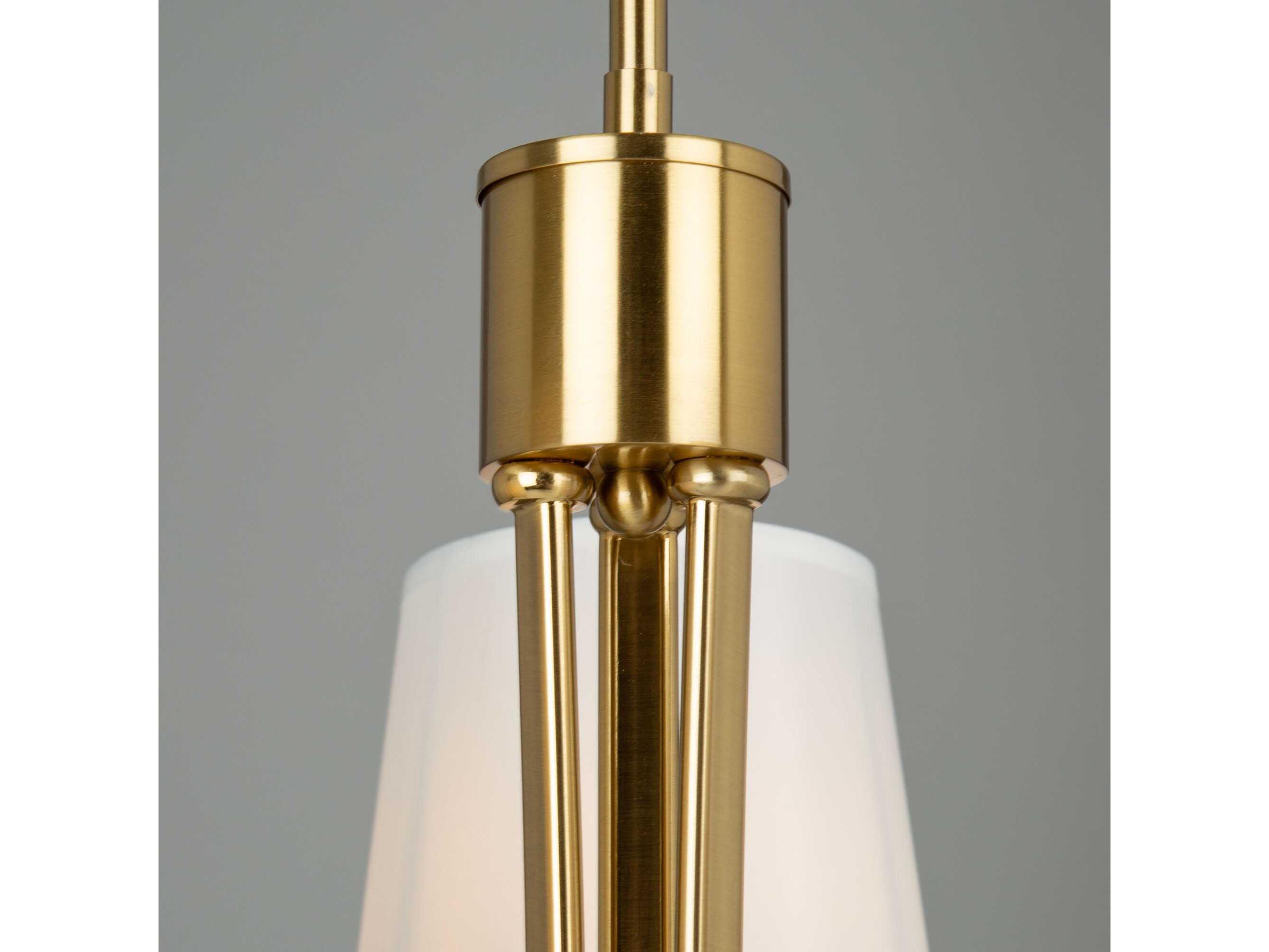 Artcraft Rhythm 3-Light Brushed Gold Empire Chandelier