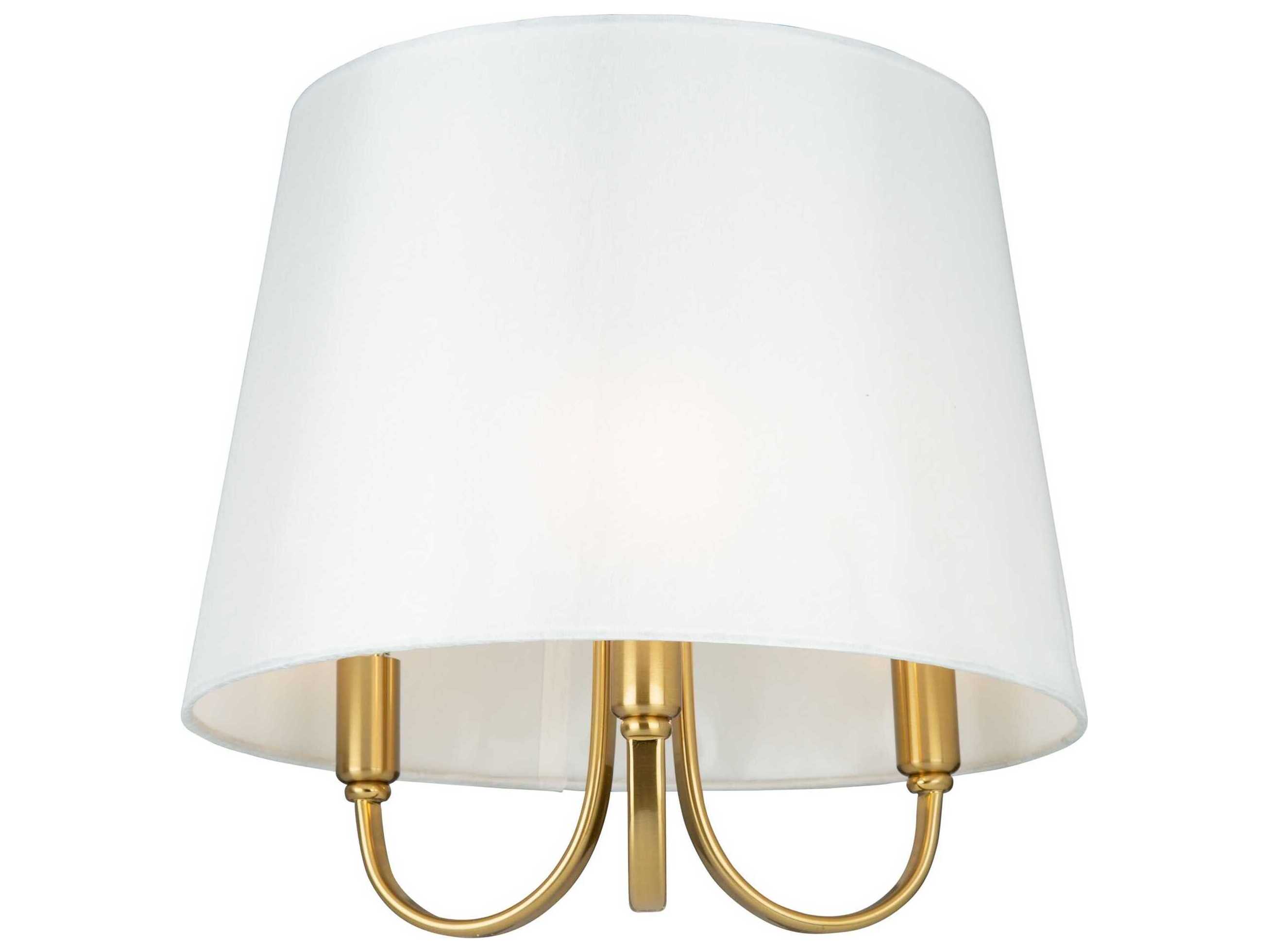 Artcraft Rhythm 3-Light Brushed Gold Empire Semi Flush Mount