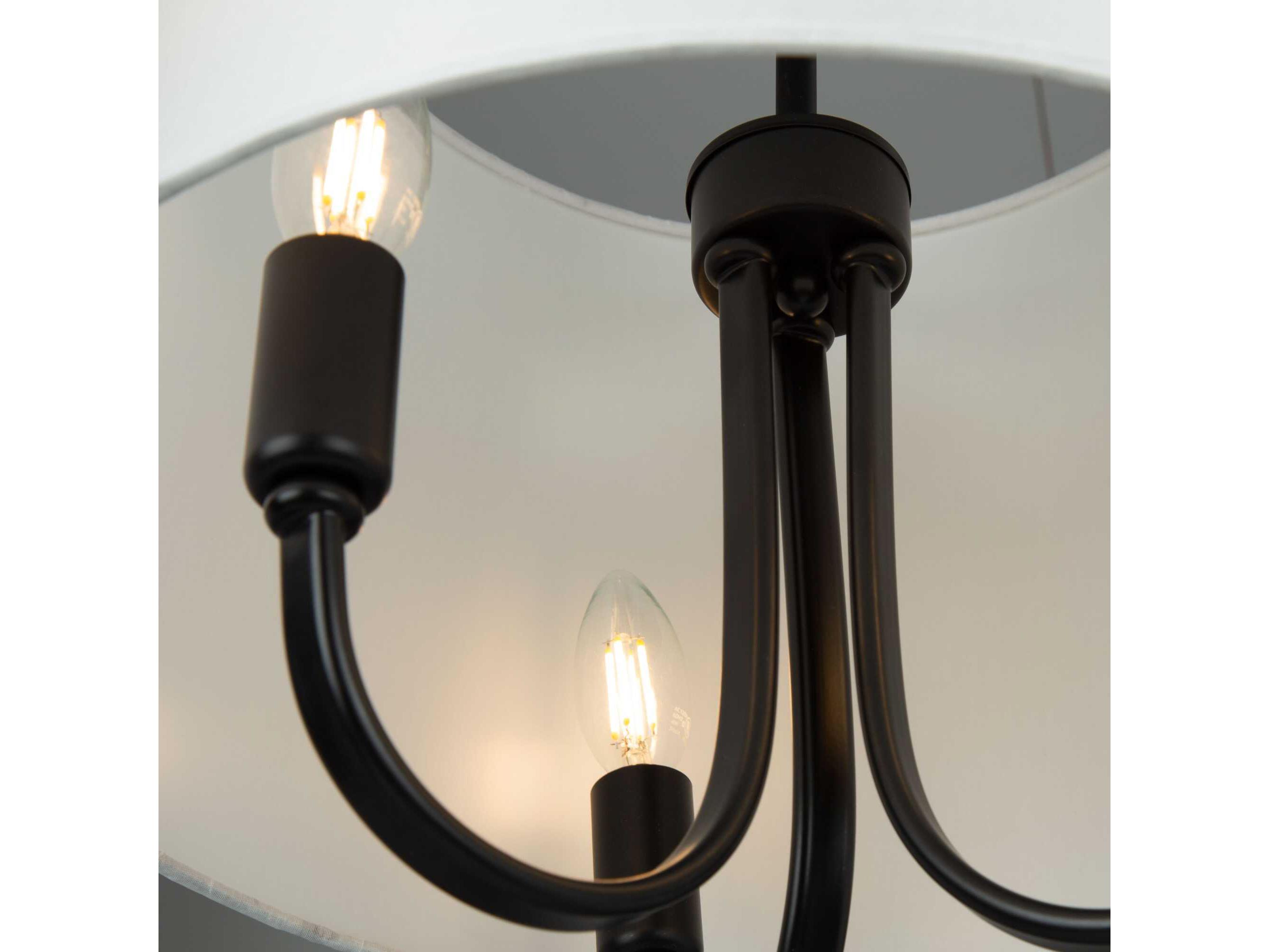 Artcraft Rhythm 3-Light Black Empire Semi Flush Mount