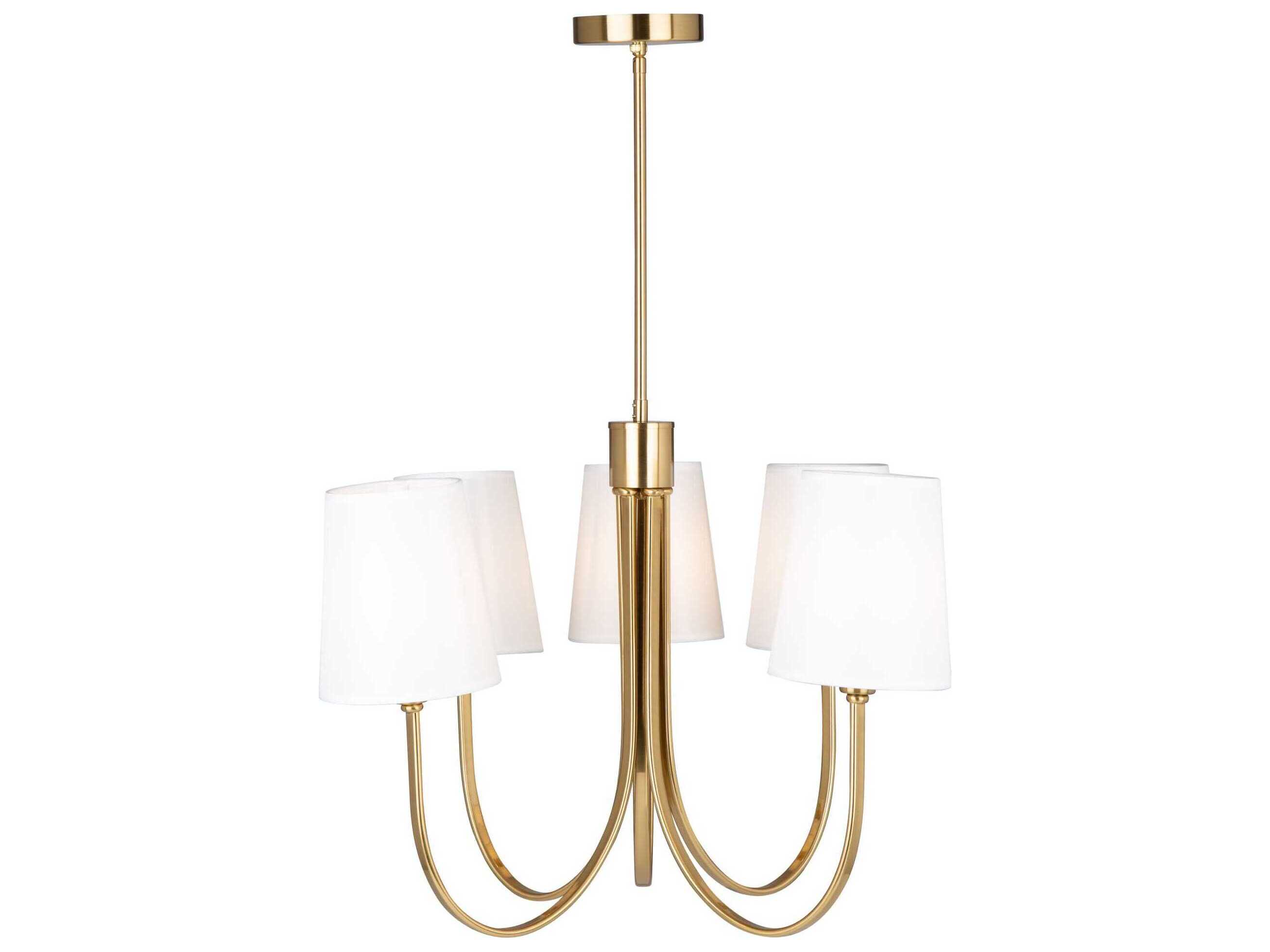 Artcraft Rhythm 5-Light Brushed Gold Empire Chandelier