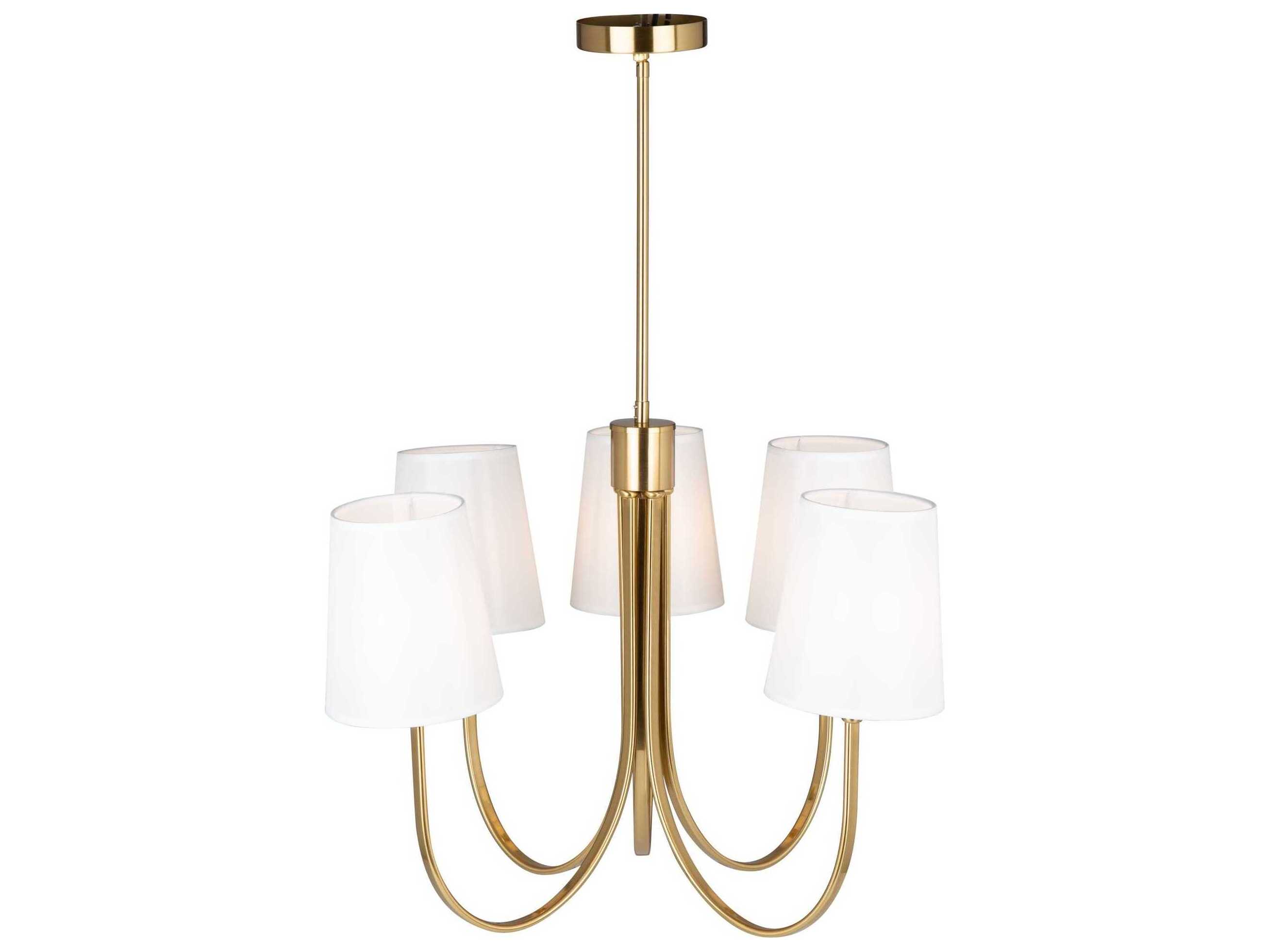 Artcraft Rhythm 5-Light Brushed Gold Empire Chandelier