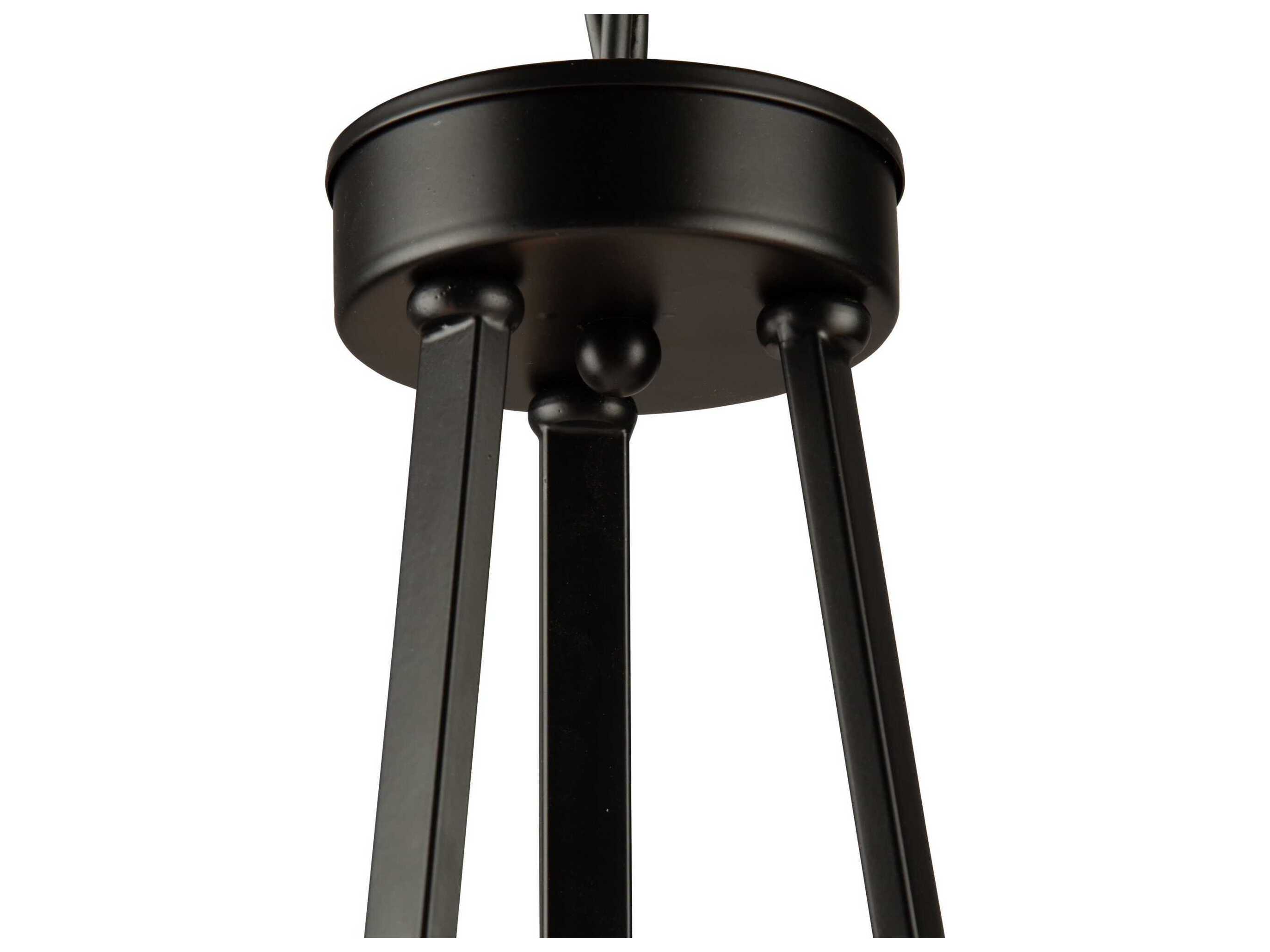 Artcraft Coco 3-Light Gold Black Empire Chandelier