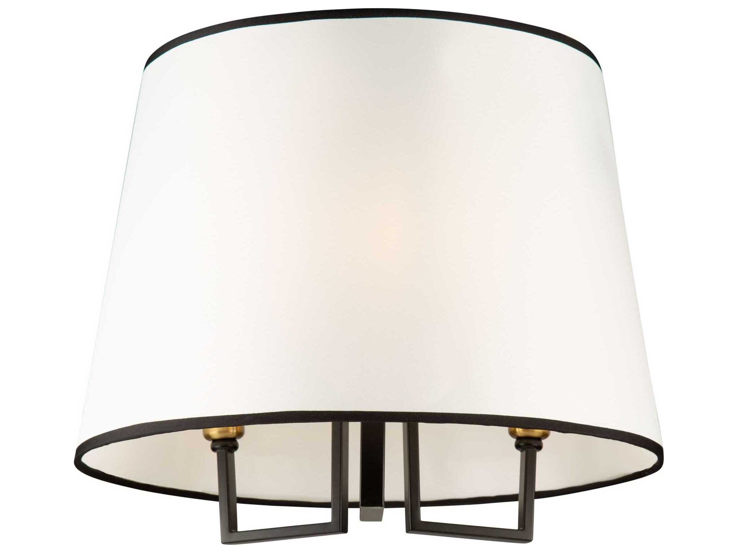 Artcraft Coco 3-Light Gold Black Empire Semi Flush Mount