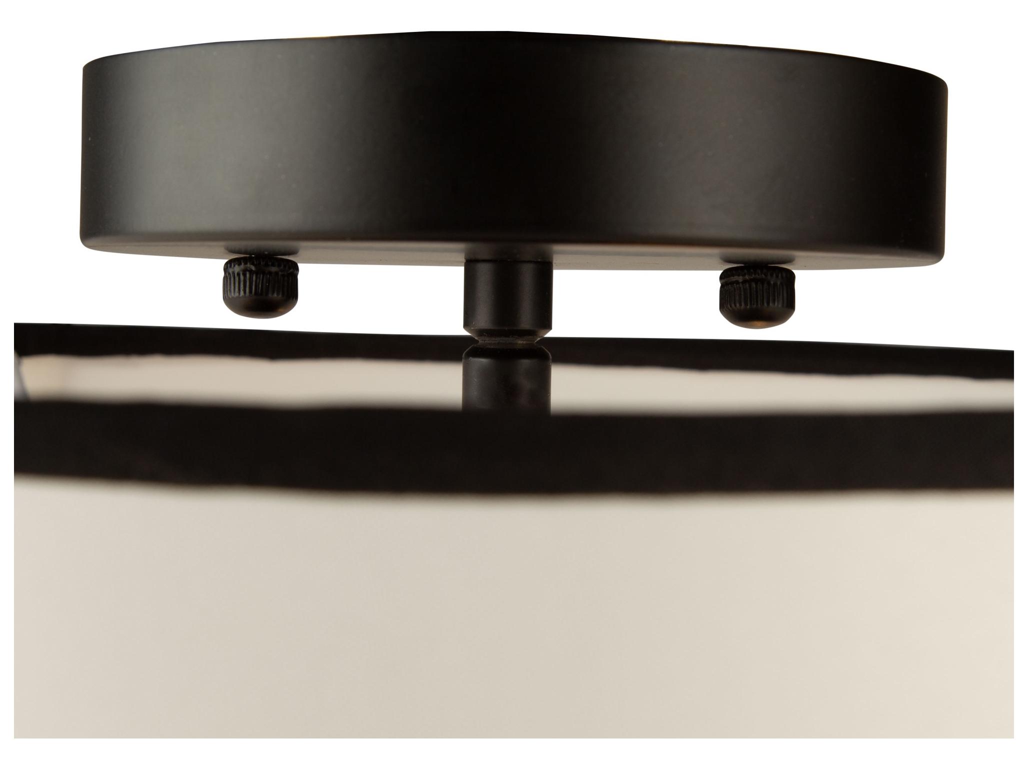 Artcraft Coco 3-Light Gold Black Empire Semi Flush Mount