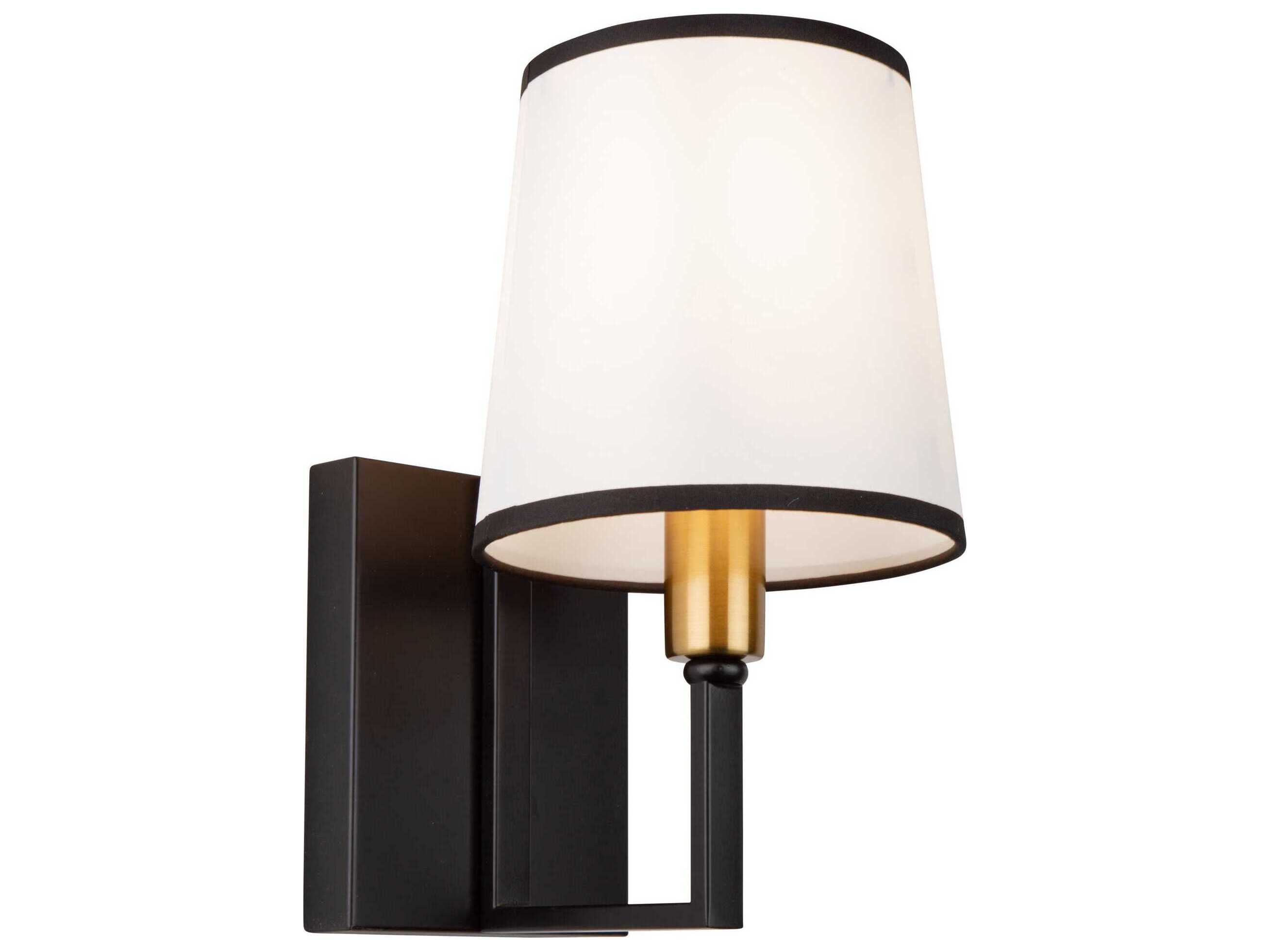 Artcraft Coco 1-Light Gold Black Wall Sconce