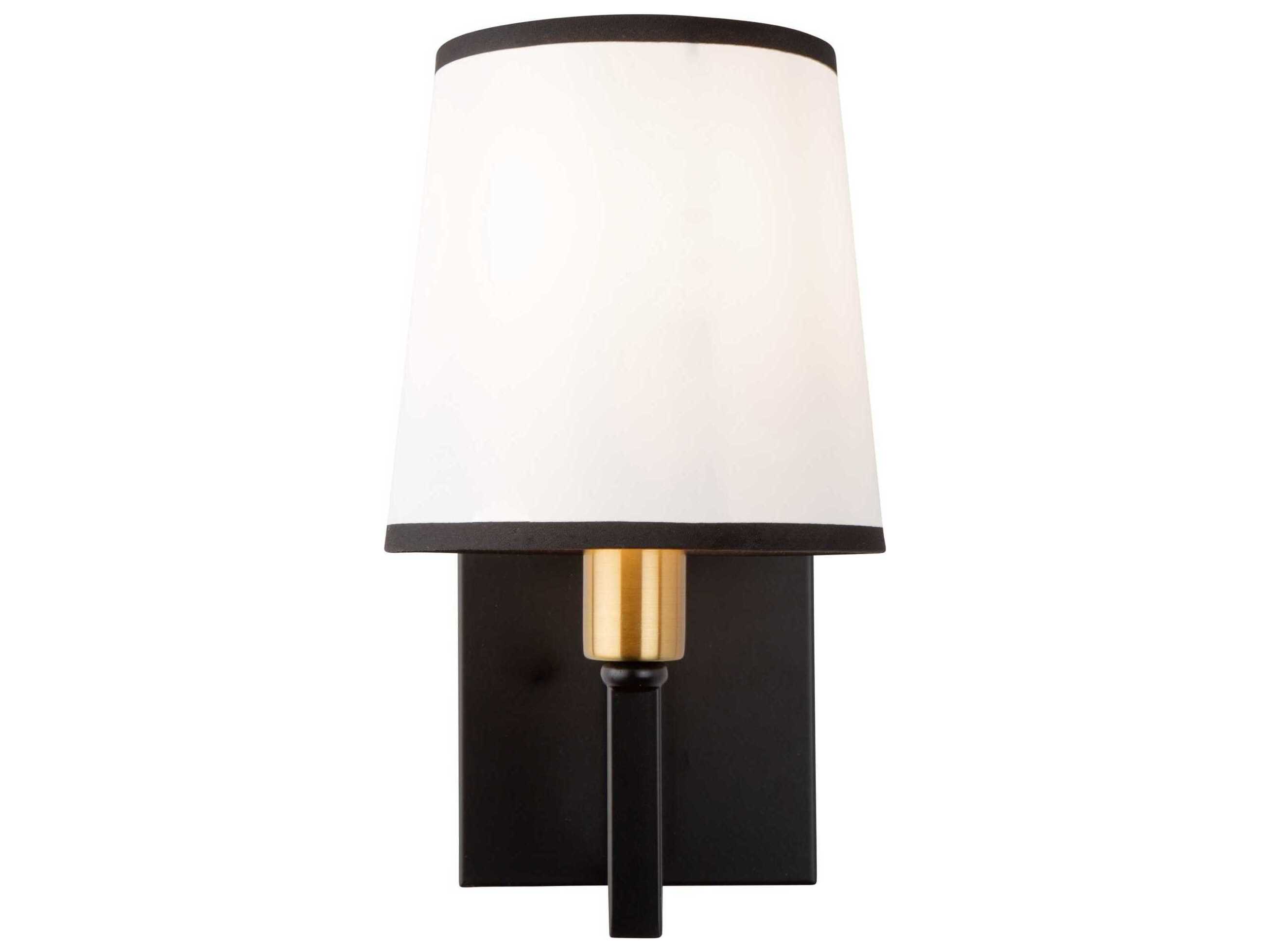 Artcraft Coco 1-Light Gold Black Wall Sconce