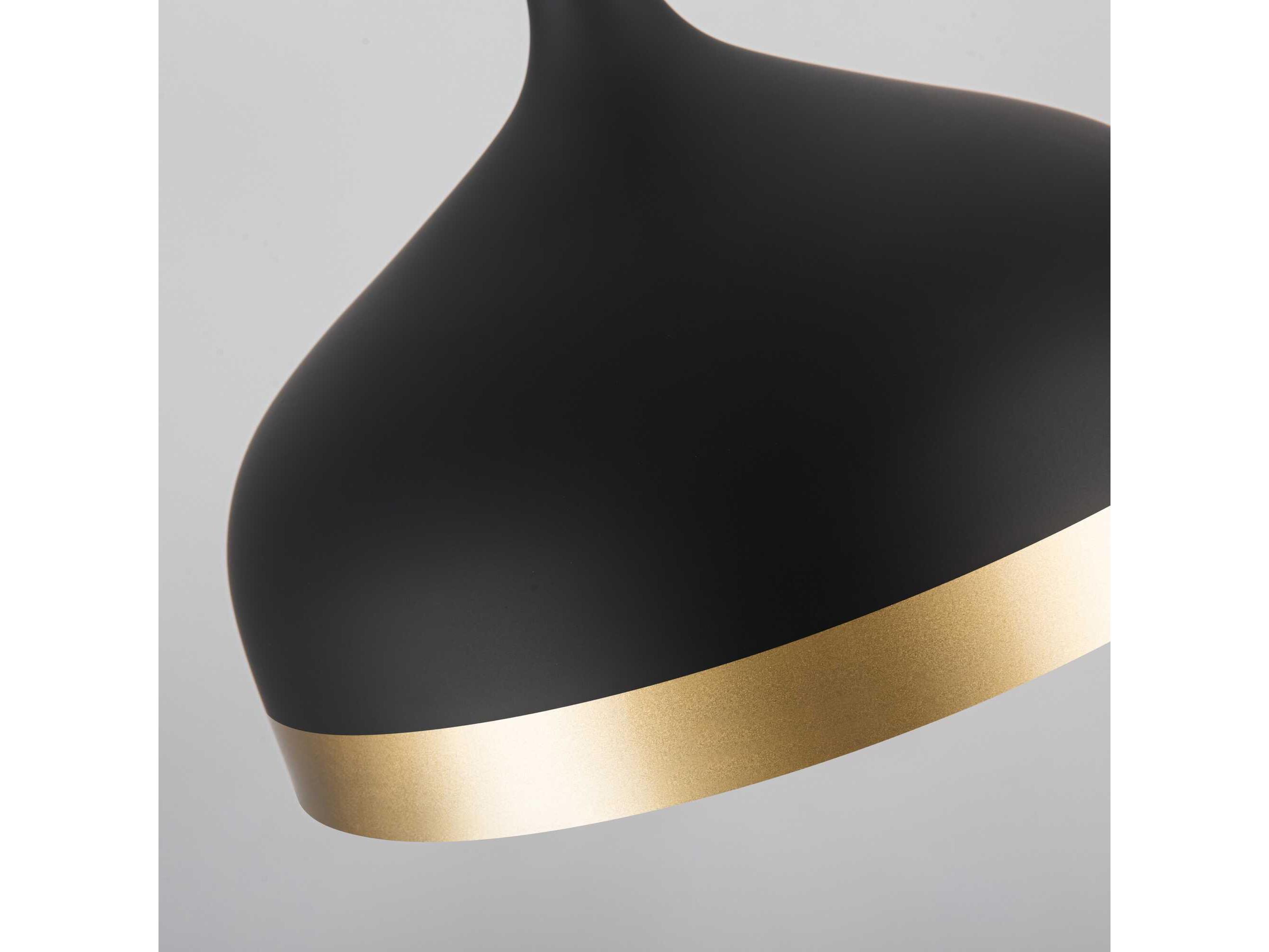 Artcraft Dash 1-Light Black Gold Mini Pendant