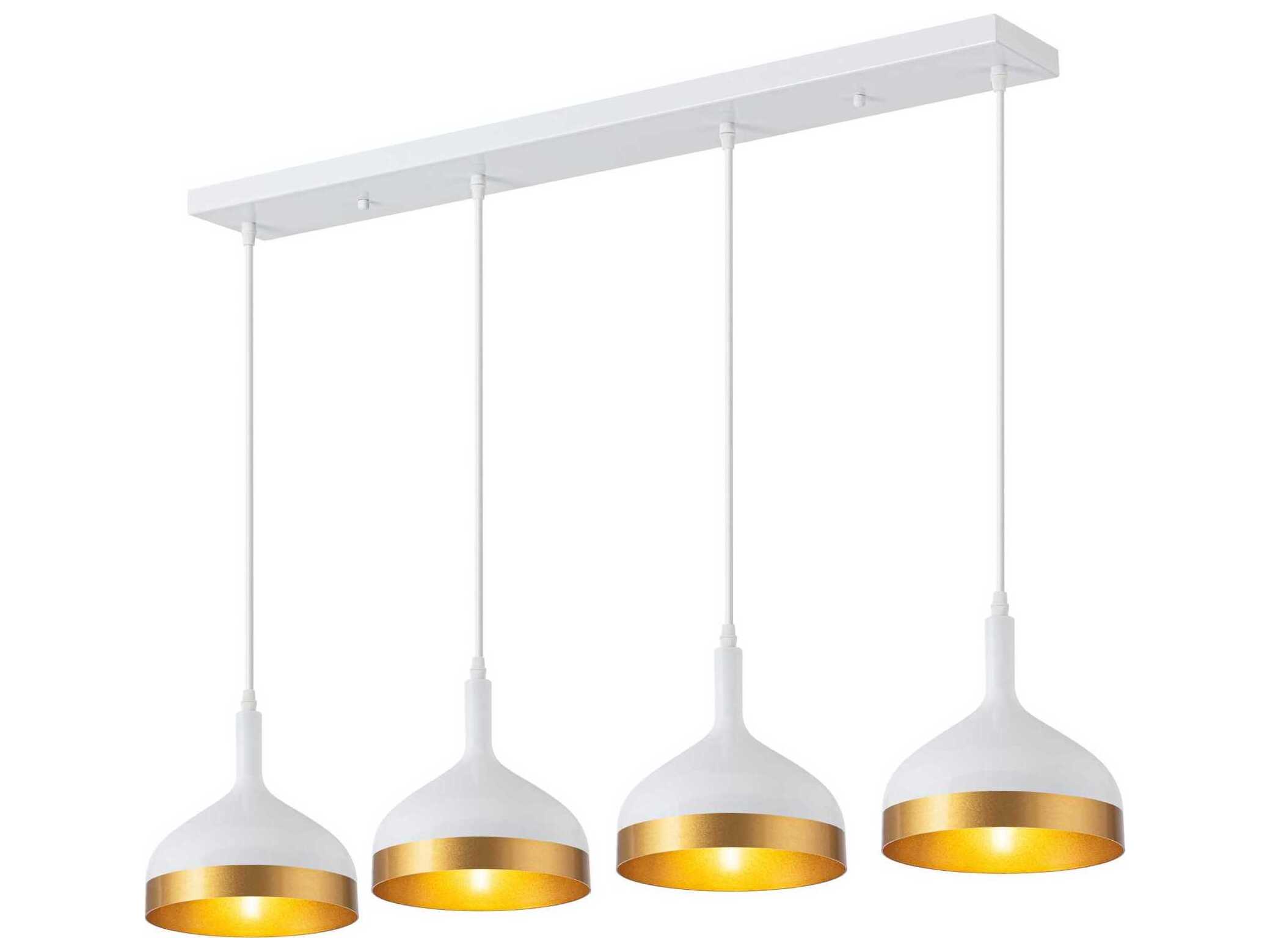 Artcraft Dash 4-Light White Gold Linear Island Pendant