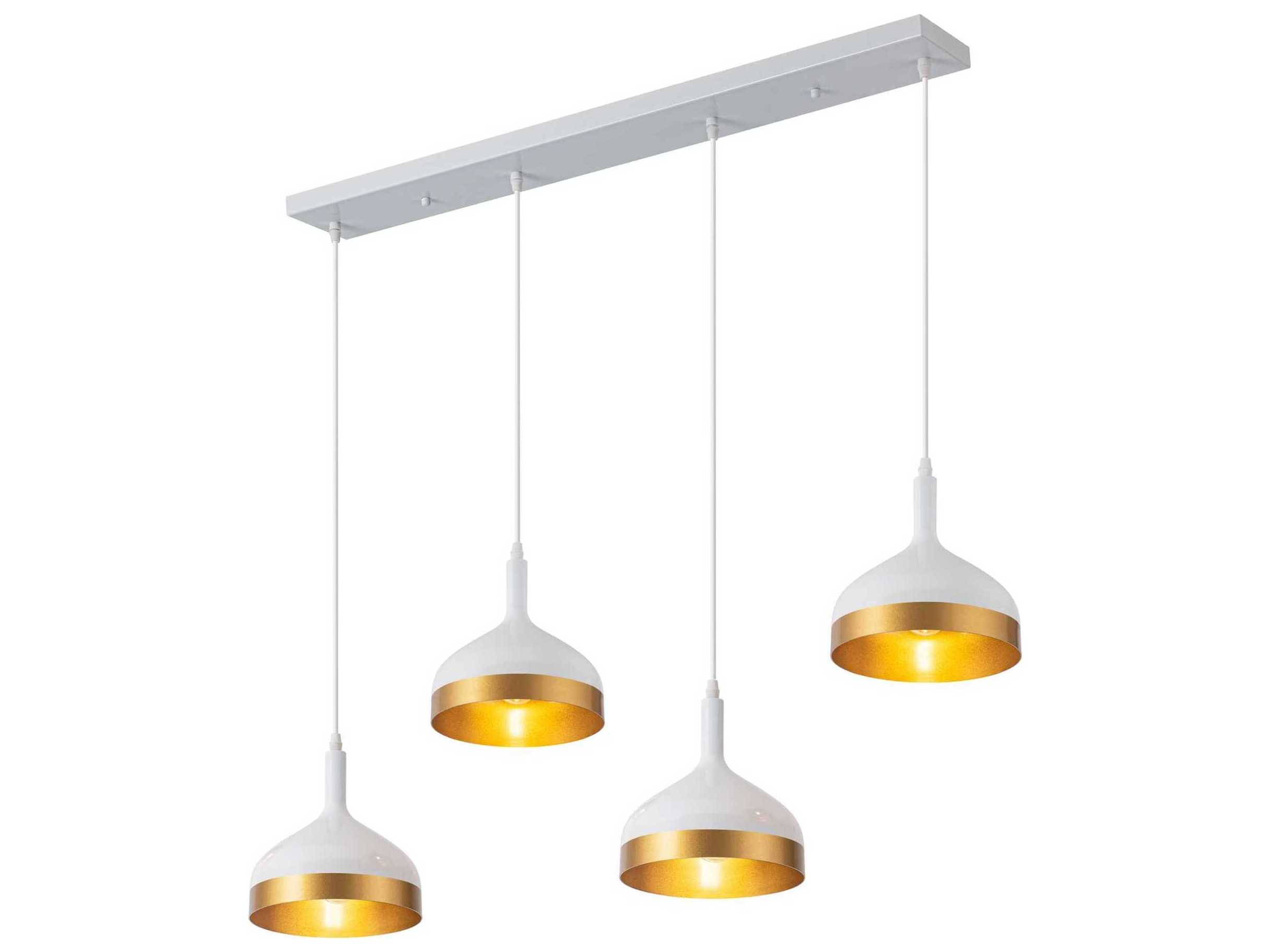 Artcraft Dash 4-Light White Gold Linear Island Pendant