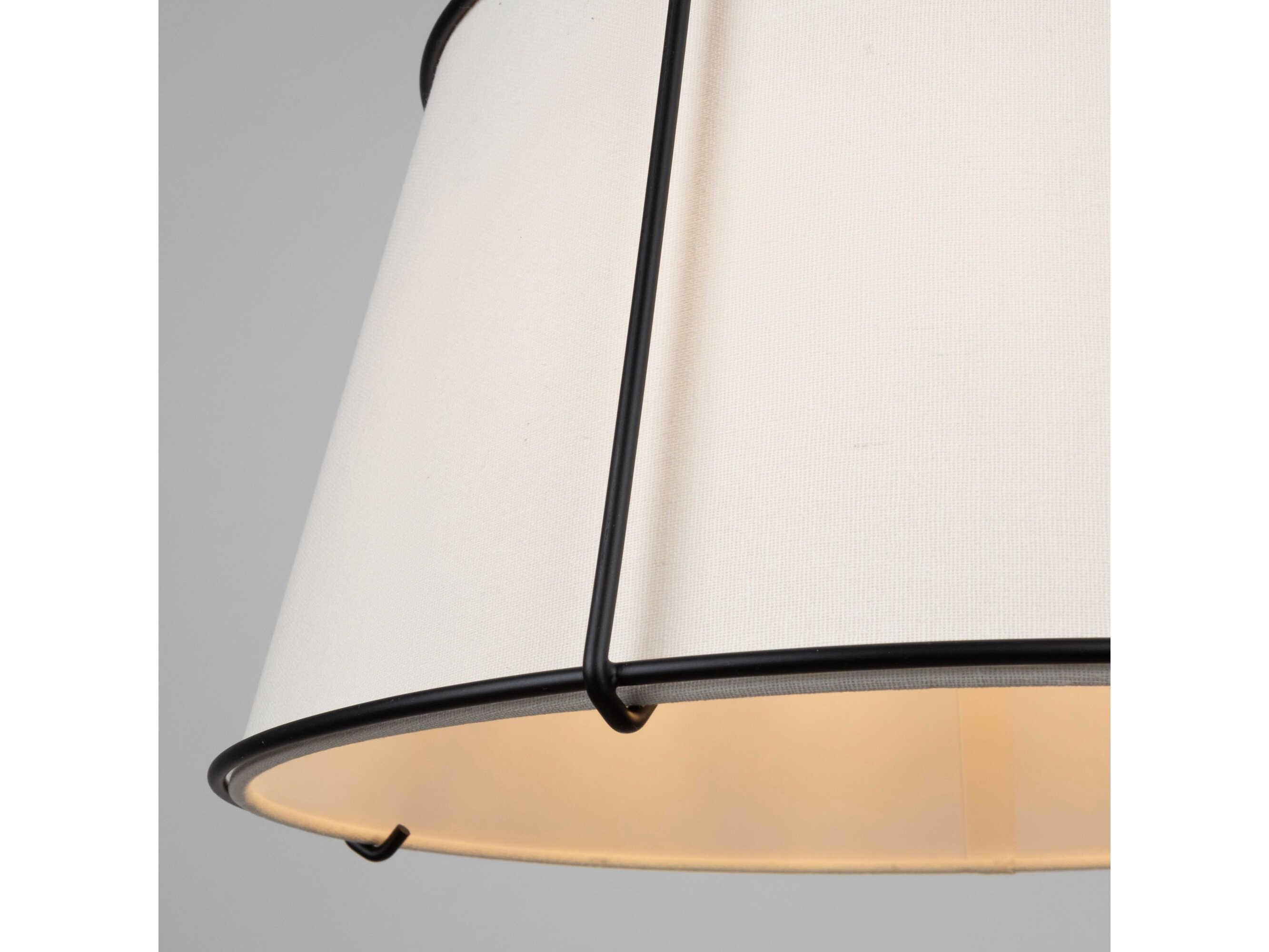 Artcraft Pullman 3-Light Black Drum Semi Flush Mount